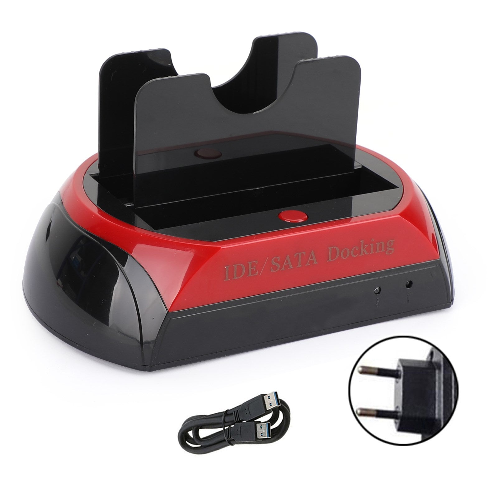 USB 2.0 naar IDE/SATA Dockingstation voor externe harde schijf 2 bays 2,5" 3,5" HDD EU