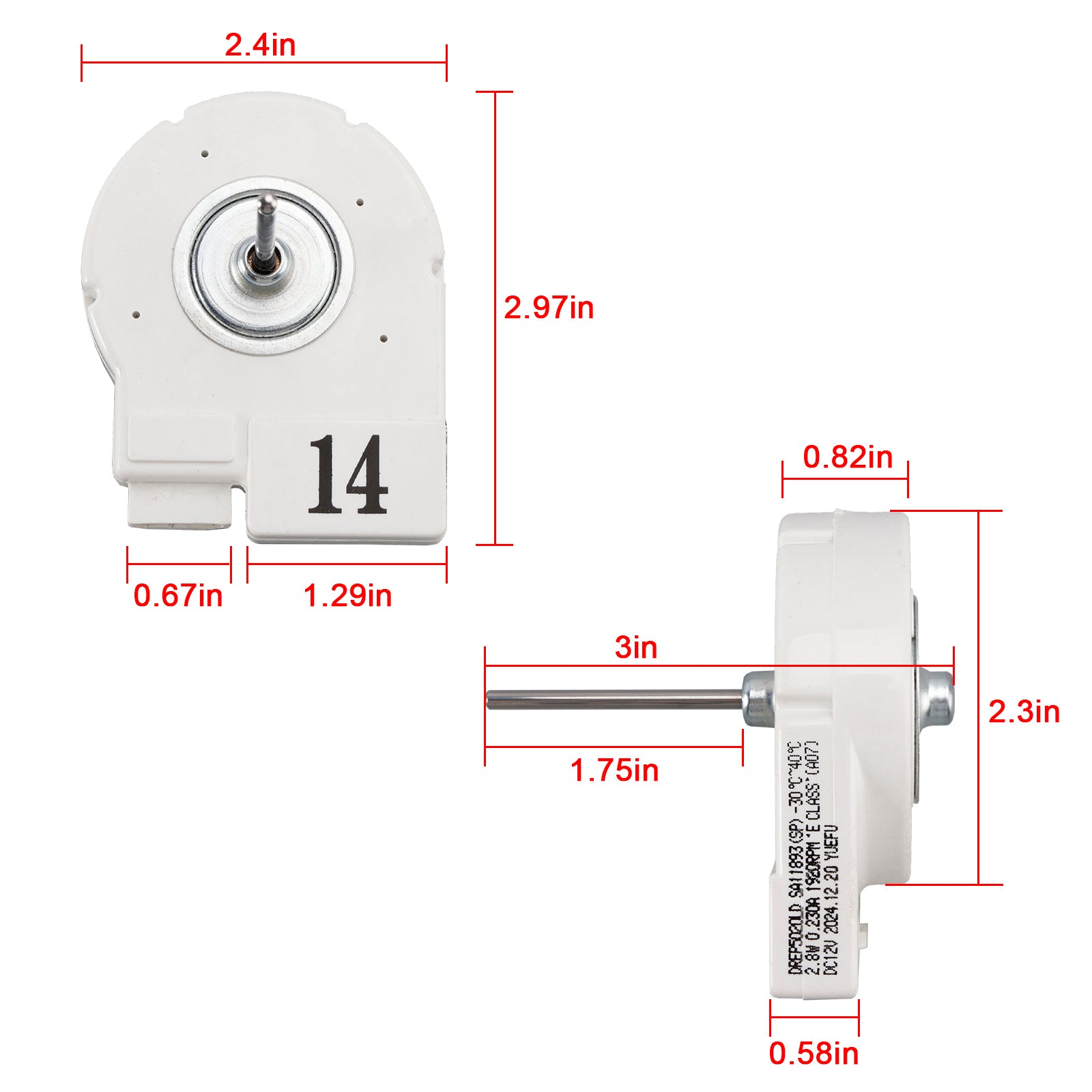 DA31-00146J Wentylatory parownika dla Samsung 2030148 PS4138378 Lodówka