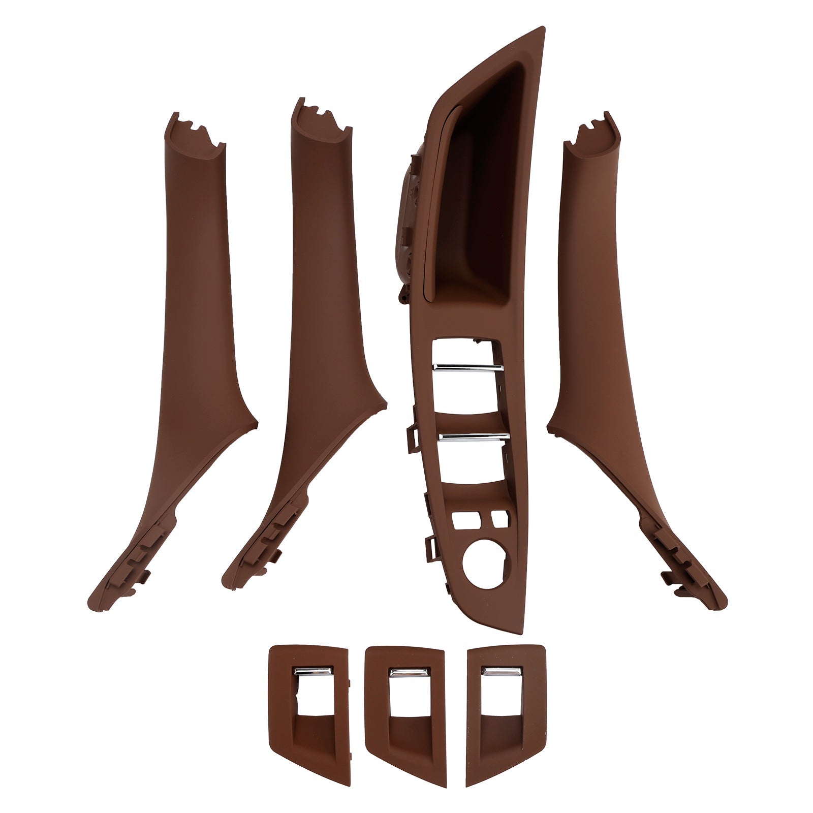 Set 7 rdečih in rjavih notranjih ročajev za BMW 5 F10 F11 10-16