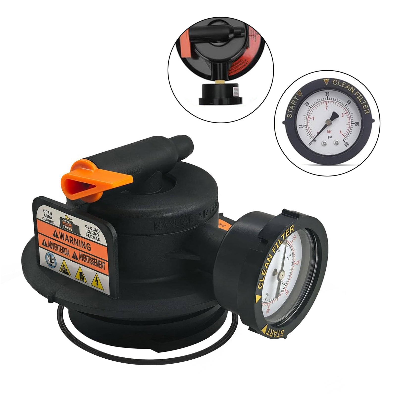 DEX2420MAR2 Zespół ręcznego odpowietrzania filtra basenowego z wkładem