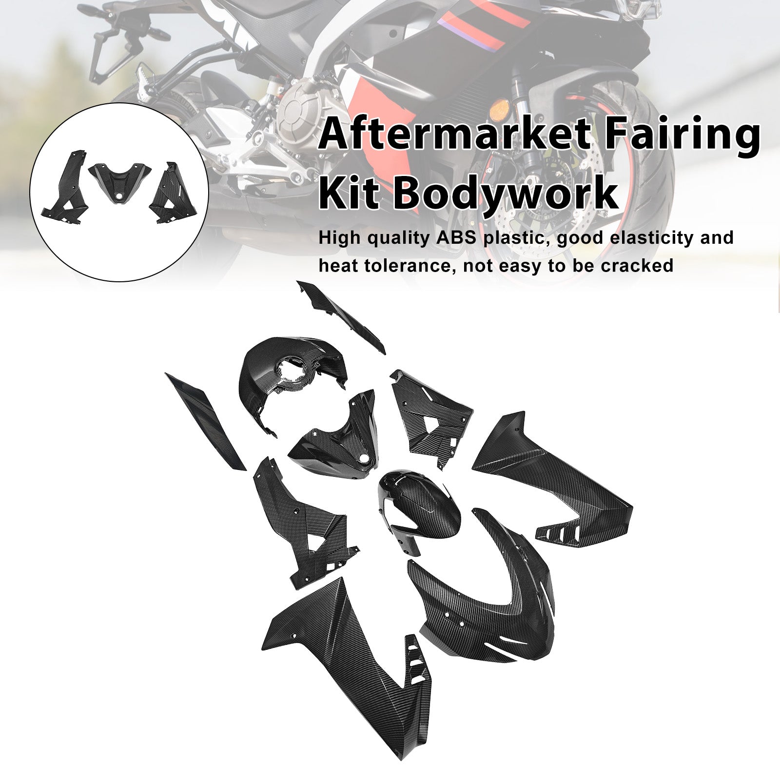 ABS-muovinen korisarja, joka on injektoitu Aprilia RS457 2024-2025 01#