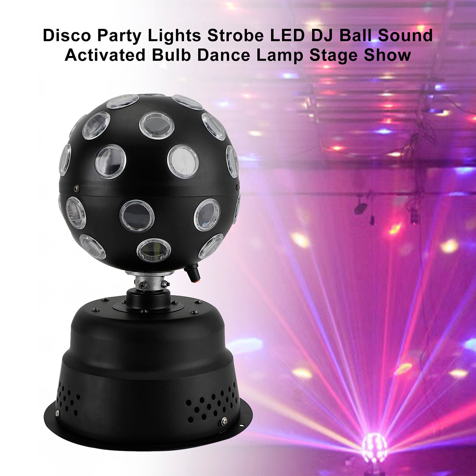 Party Lumière Stroboscopique LED Ball Son Ampoule Activée Danse Lumière Scène