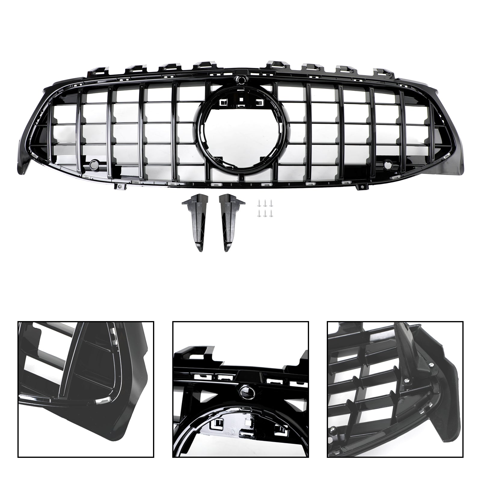 Black Front Bumper Grille Grill pour Mercedes CLA Class W118 C118 2020-2023 GTR