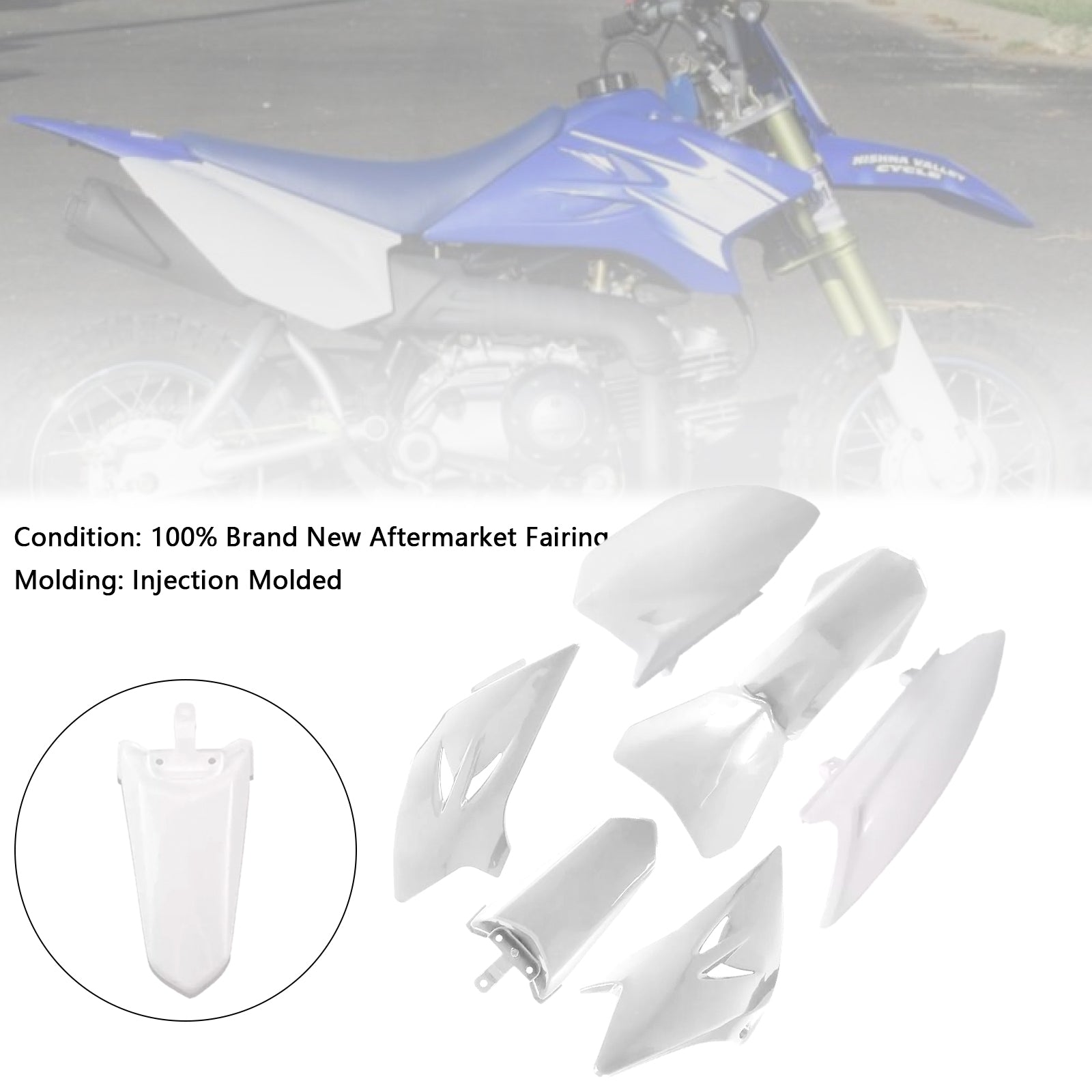 Kit per il corpo in plastica per carenatura di fango anteriore e posteriore per Yamaha TTR50 2006-2021