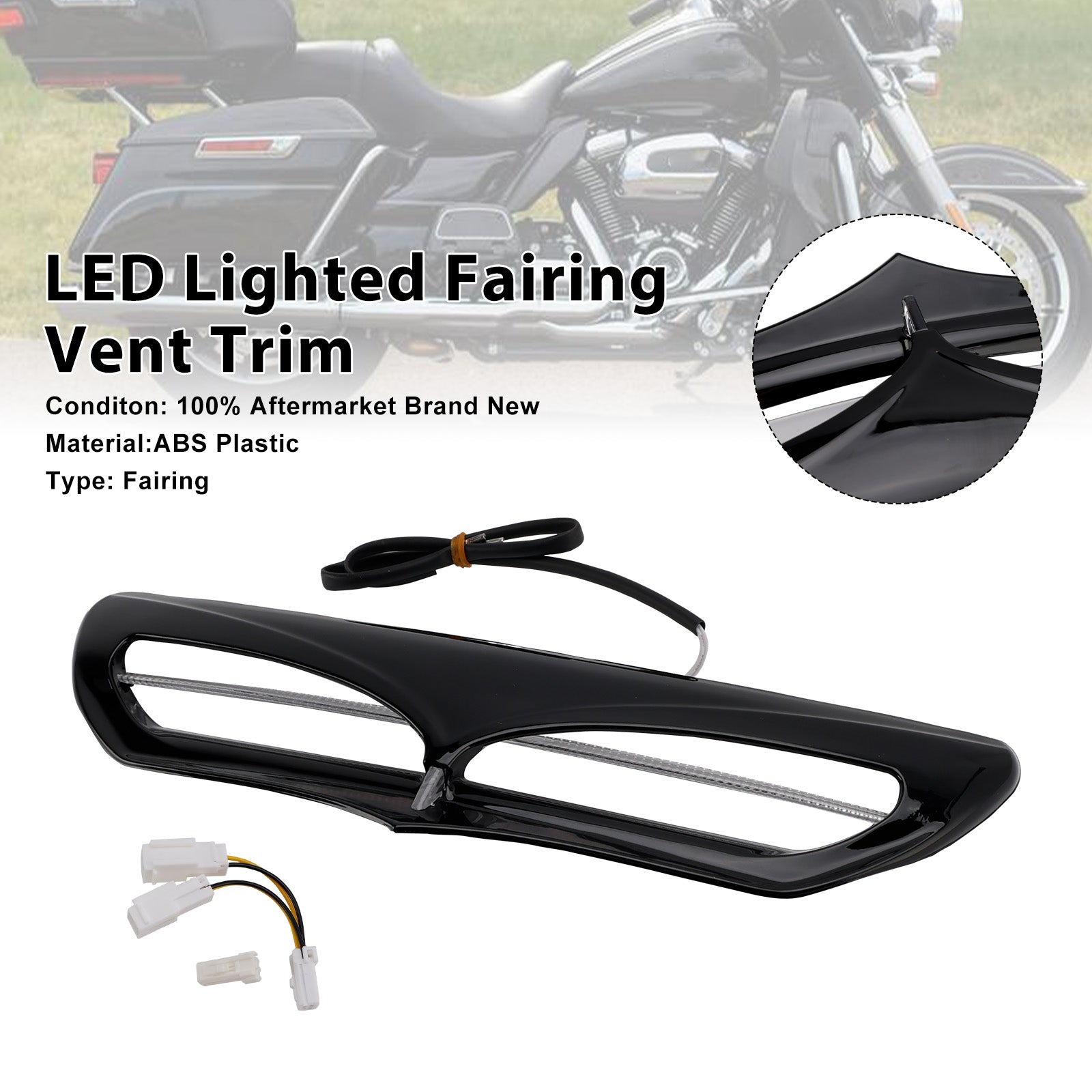 Podświetlana listwa wentylacyjna LED dla Electra Street Glide FLHTCU 2014-2022