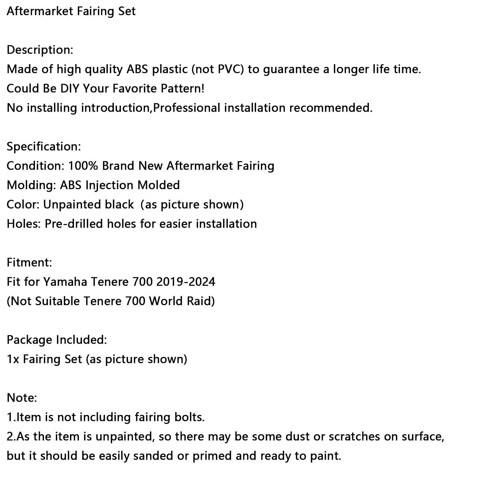 Yamaha Tenere 700 2019-2024