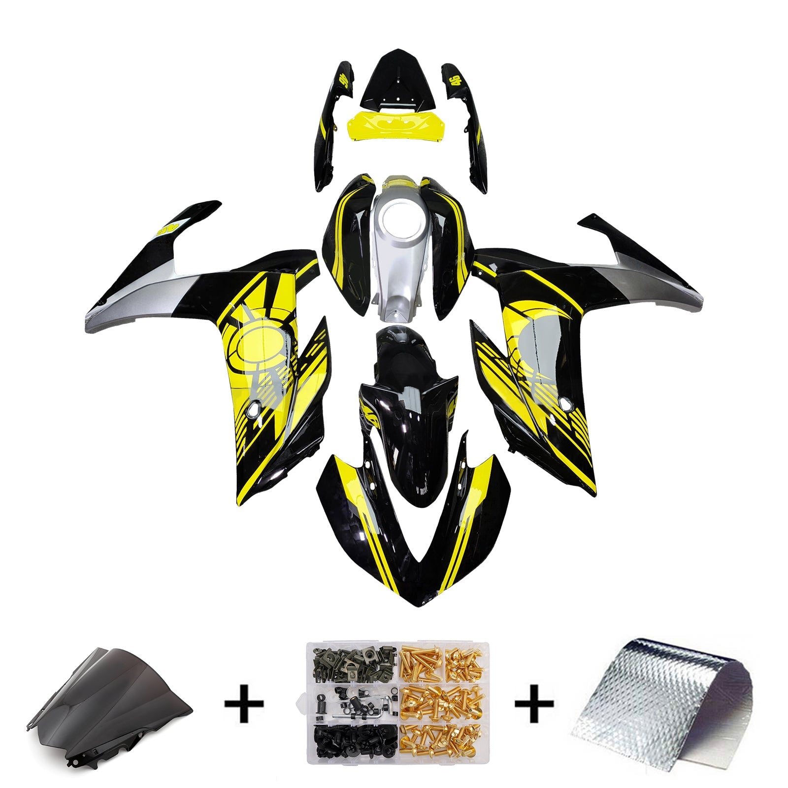 Kit de carénage injecté ABS pour Yamaha YZF-R3 2014-2018 et R25 2015-2017
