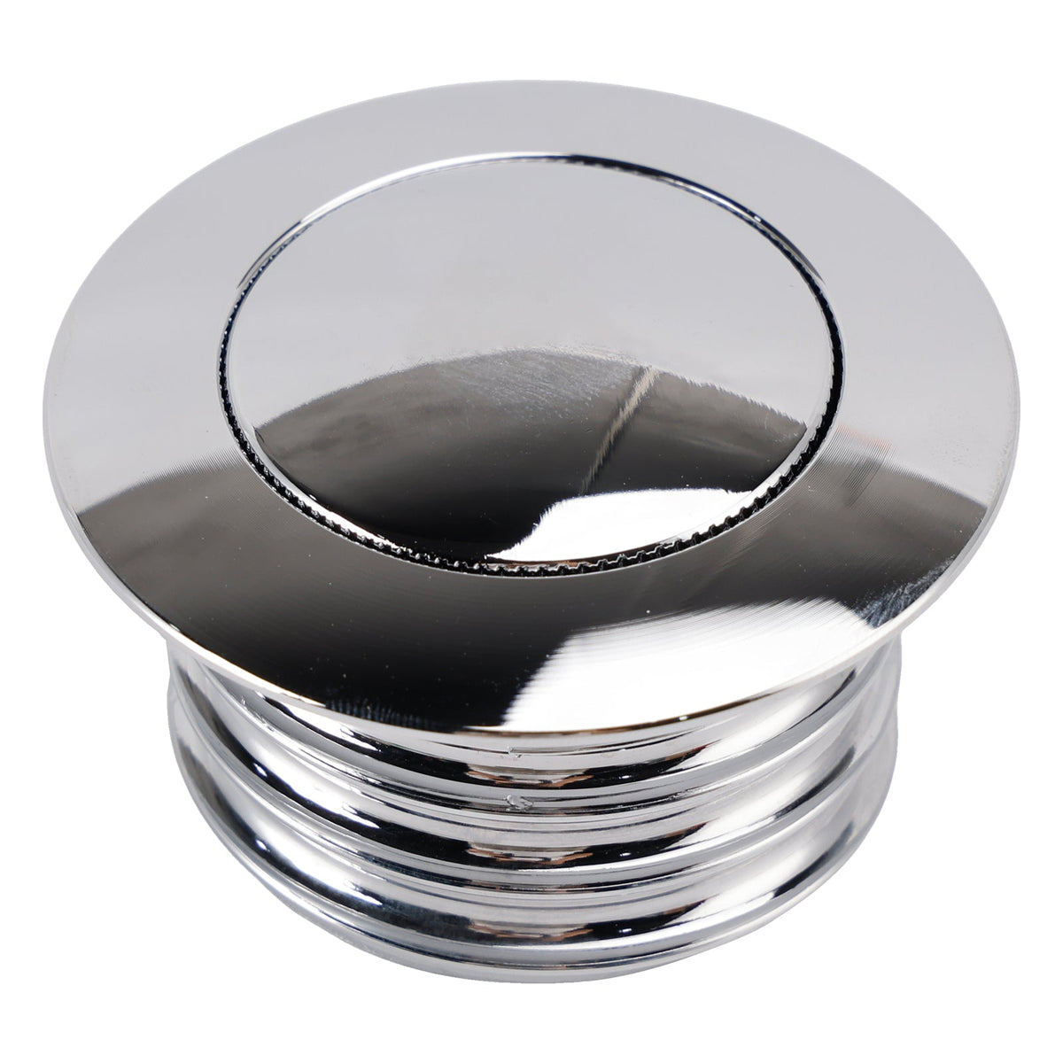 Ensemble de bouchons de réservoir d'essence à visser en aluminium chromé usiné pour Touring Softail Dyna