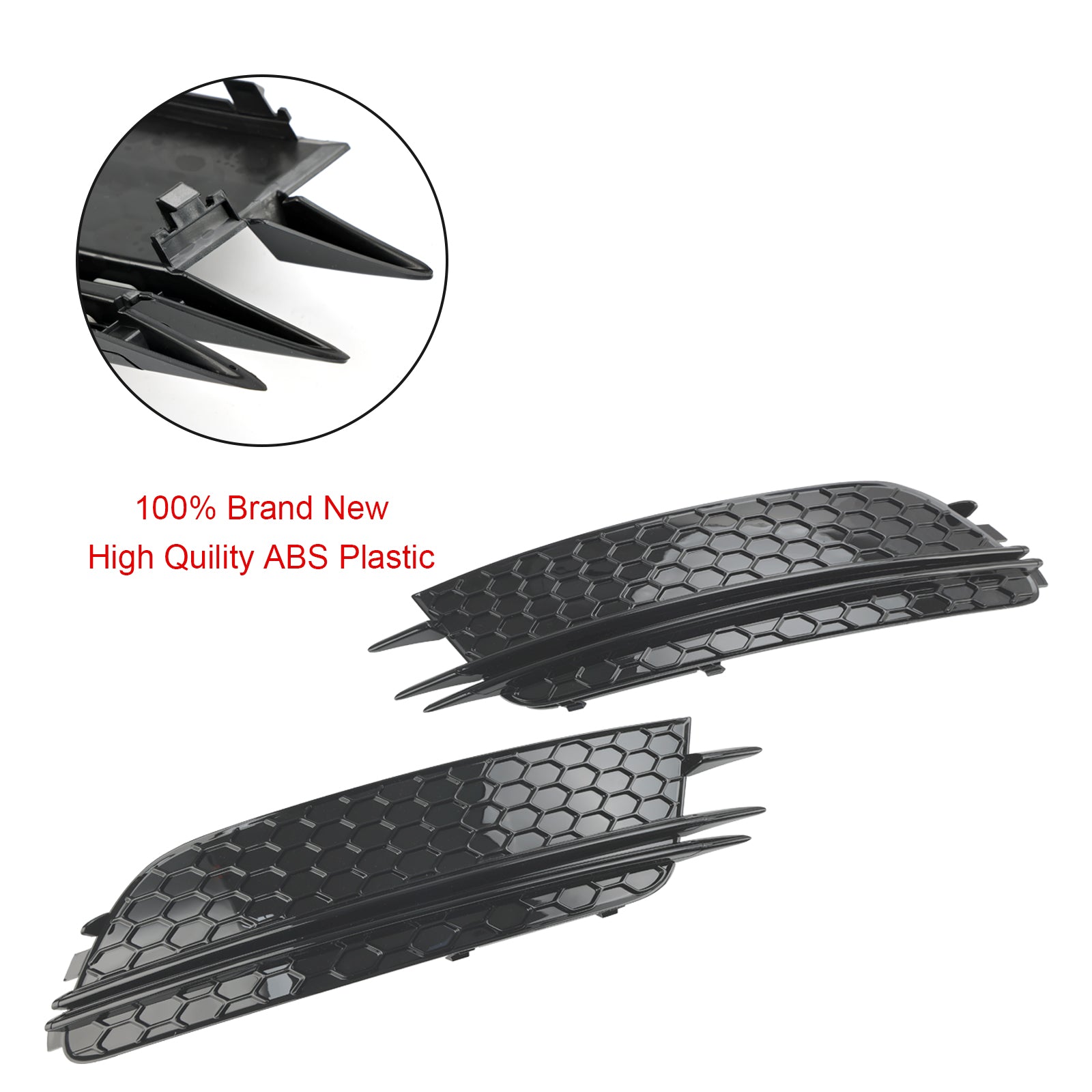 Grille de Phare Antibrouillard Avant Gauche/Droite pour Audi A6 4G C7 2012-2015 (Non S-Line) - Remplacement Direct