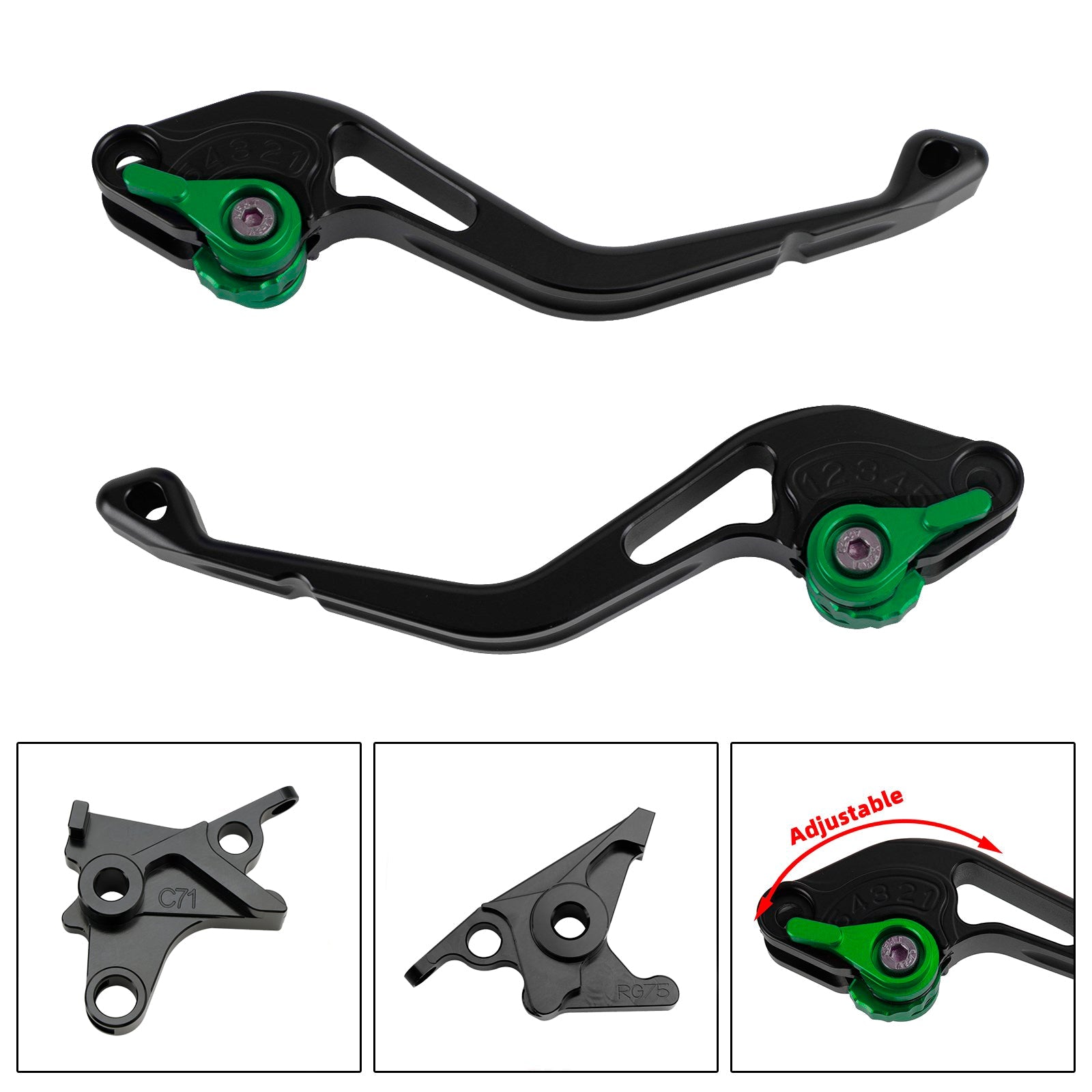 Nouveau levier de frein d'embrayage court adapté à la BMW R NINE T / PURE / RACER 2017-2023