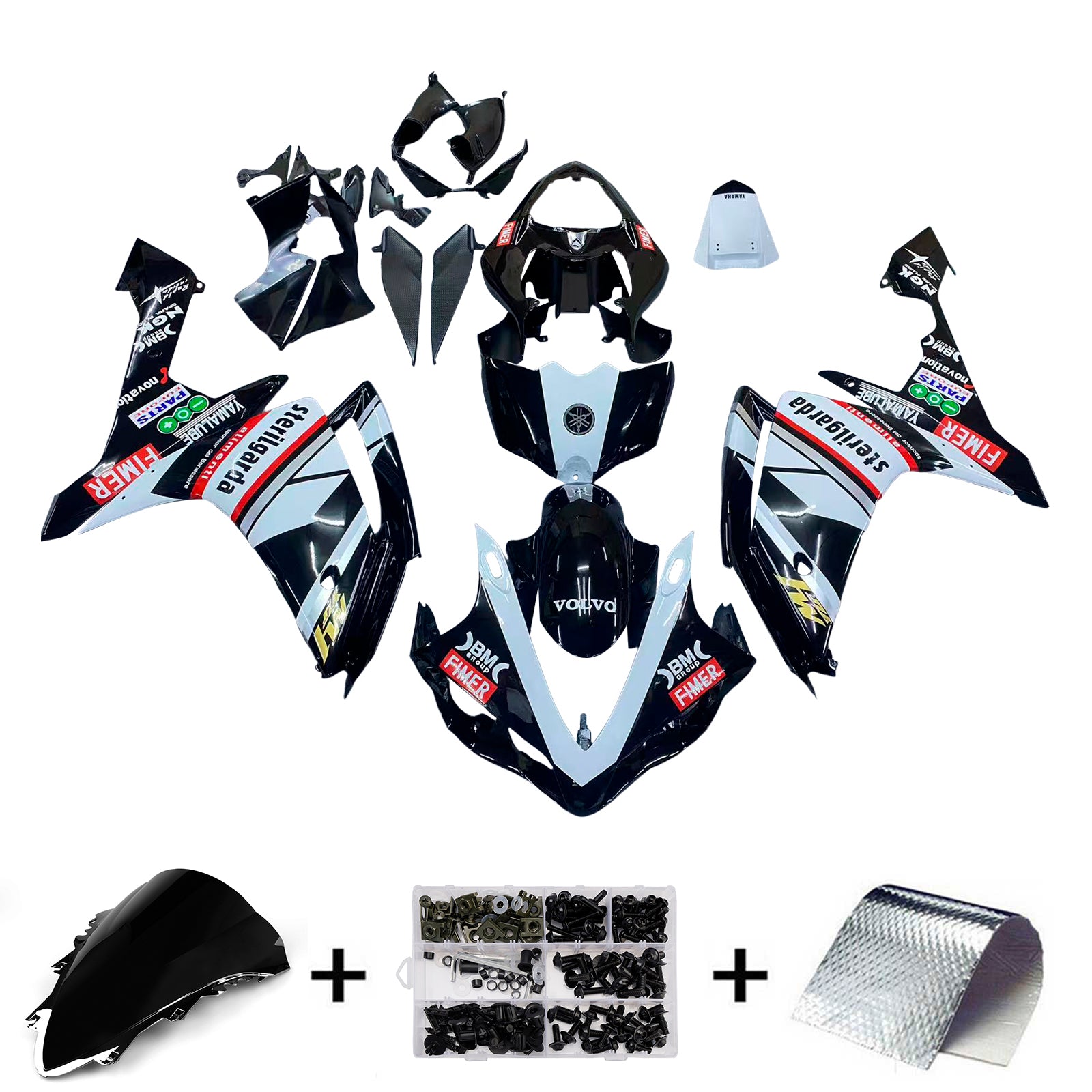 ABS Plastic Kairing Kit voor Yamaha YZF 1000 R1 2007-2008