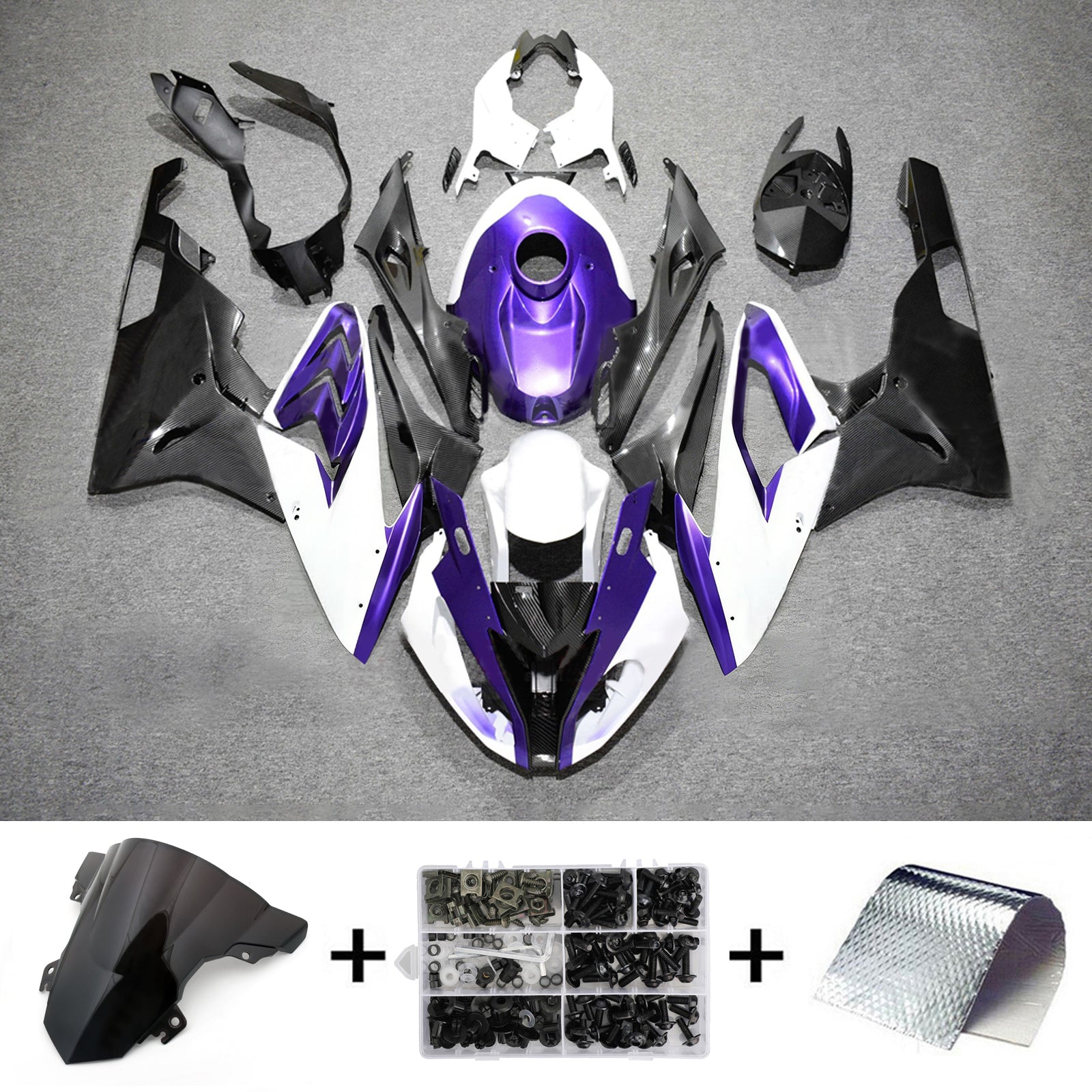 Kit de carénage injecté en plastique ABS pour BMW S1000RR 2017-2018