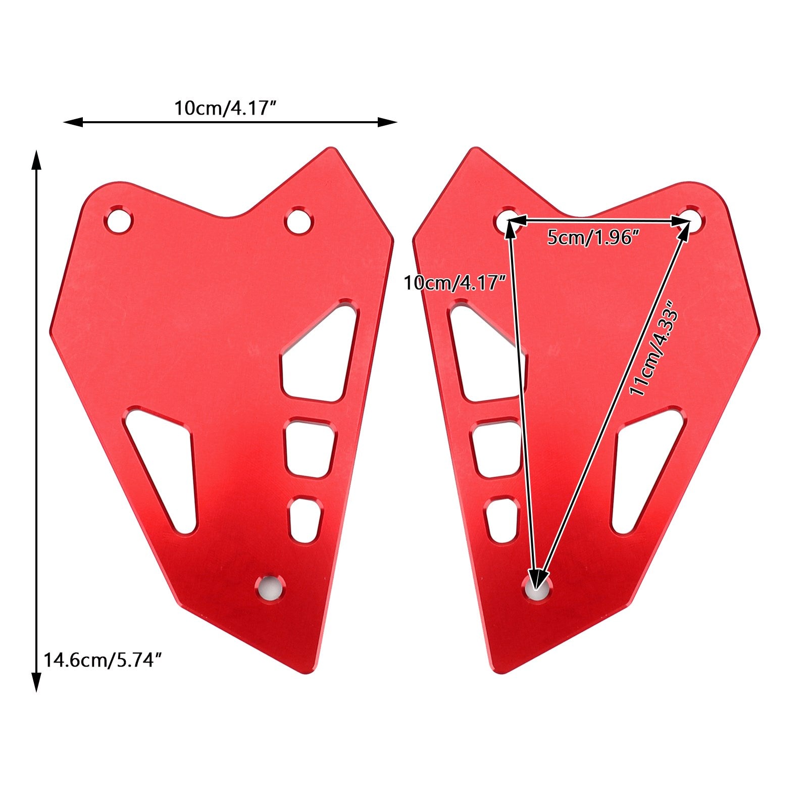 Pour les repose-pieds talons et plaques rouges pour moto Kawasaki Z900 2017 2018 2019 2020 2021 2022