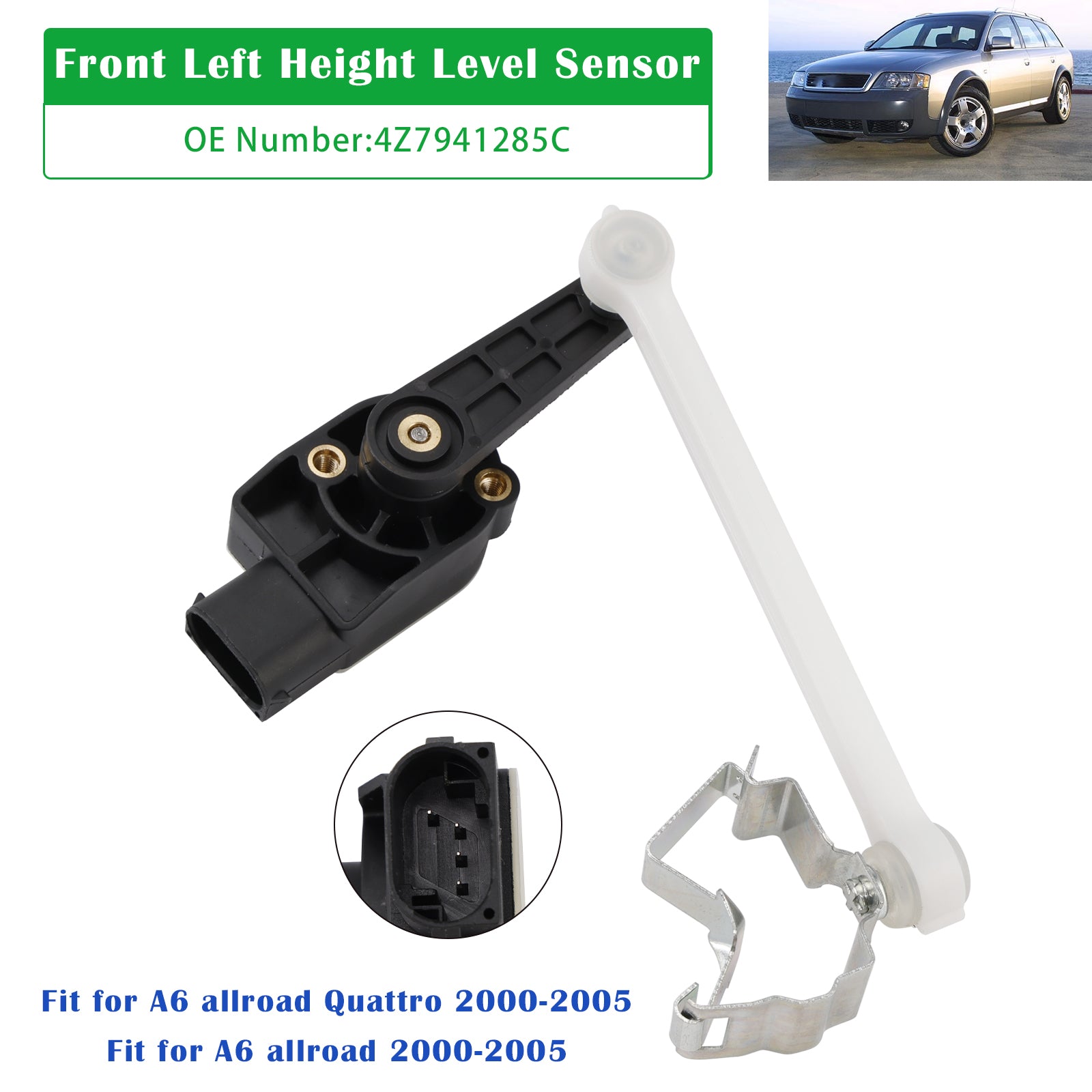 Sensor de Nivel Delantero Izquierdo 4Z7941285C para Audi A6 C5 Allroad Quattro 00-05