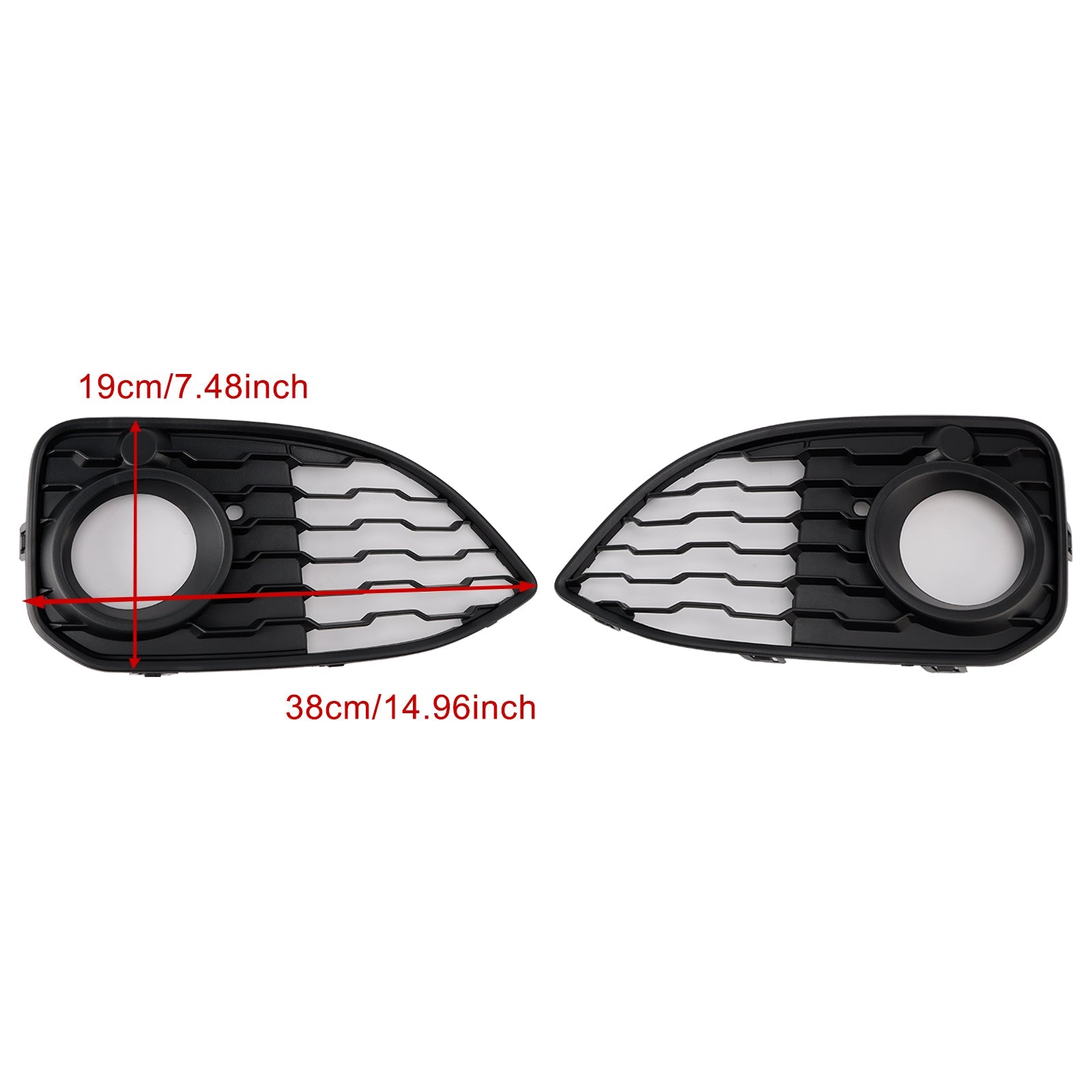 2-delige mistlichtbeschermingsraster voor BMW 1 F20 F21 LCI M-Sport 2015-2019