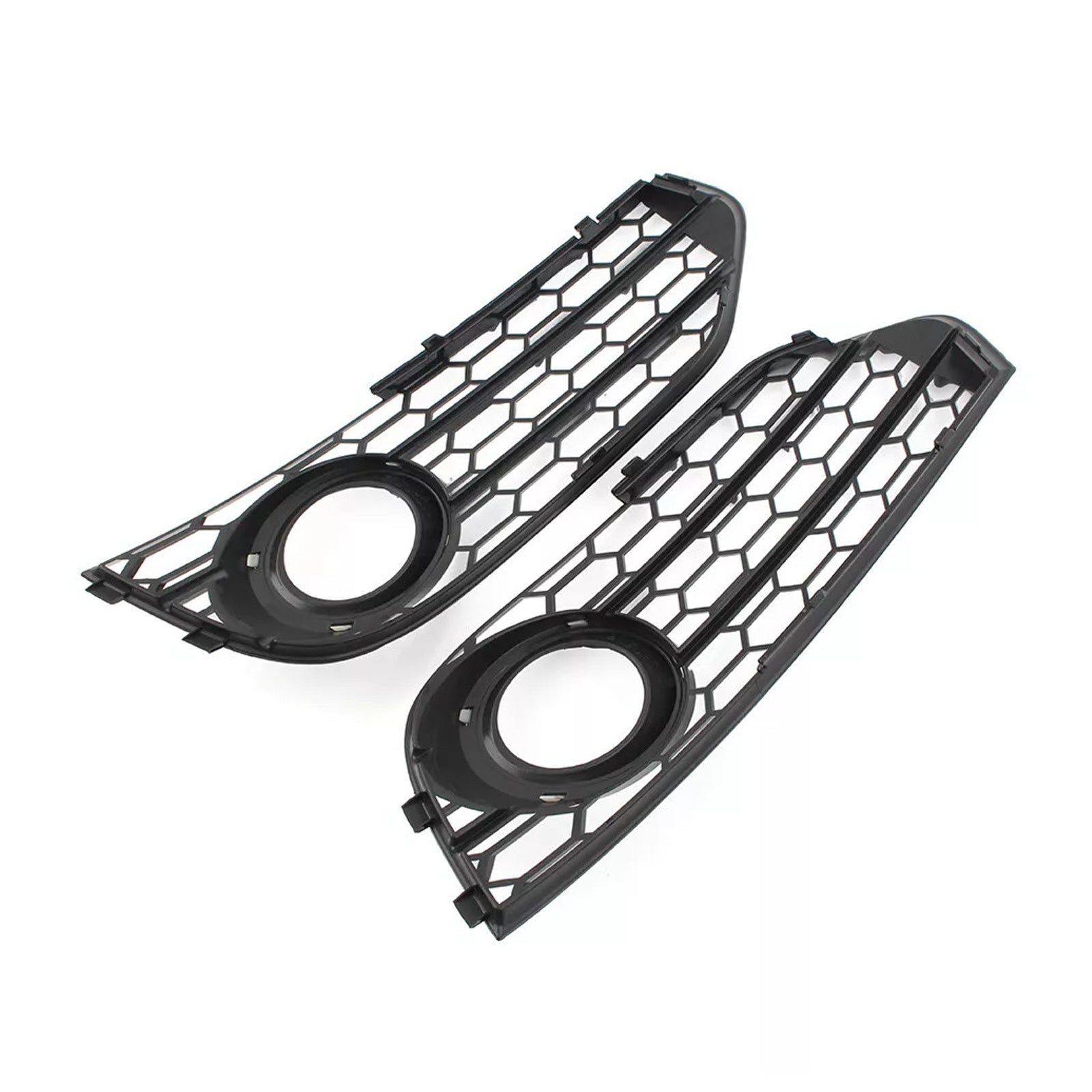 Fuerte cuadrícula de protección de niebla de anidación para el parachoques Audi A4 Allroad B8 2010-2015, negro