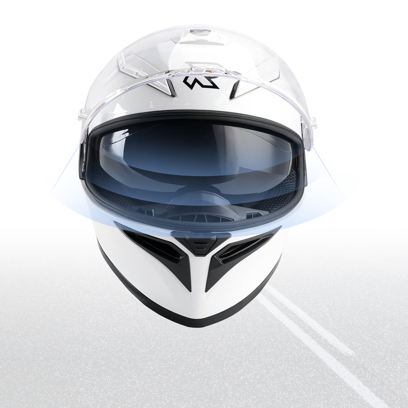 Dot Casco de motocicleta completo para adultos, blanco