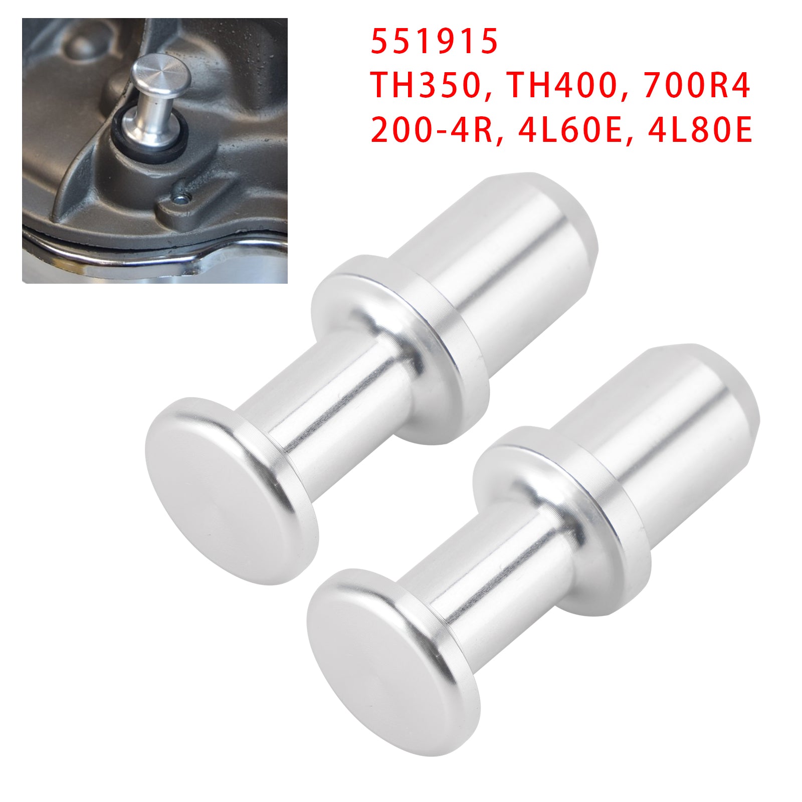 Joint de bouchon de tube de jauge d'huile 551915 pour GM TH350 TH400 700R4 4L60E 4L80E0 0,6"" (2 pièces)