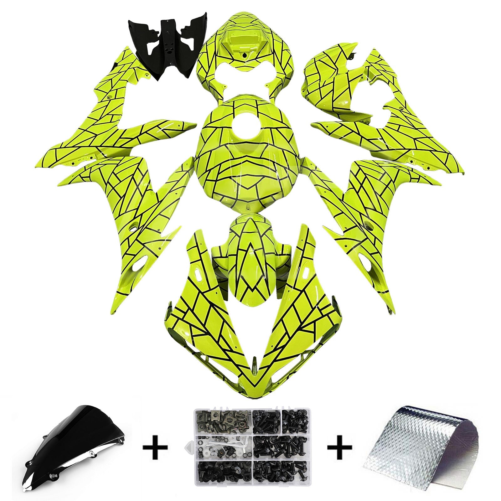 Kit de carénage injecté en plastique ABS pour Yamaha YZFR1 YZF-R1 2004-2006