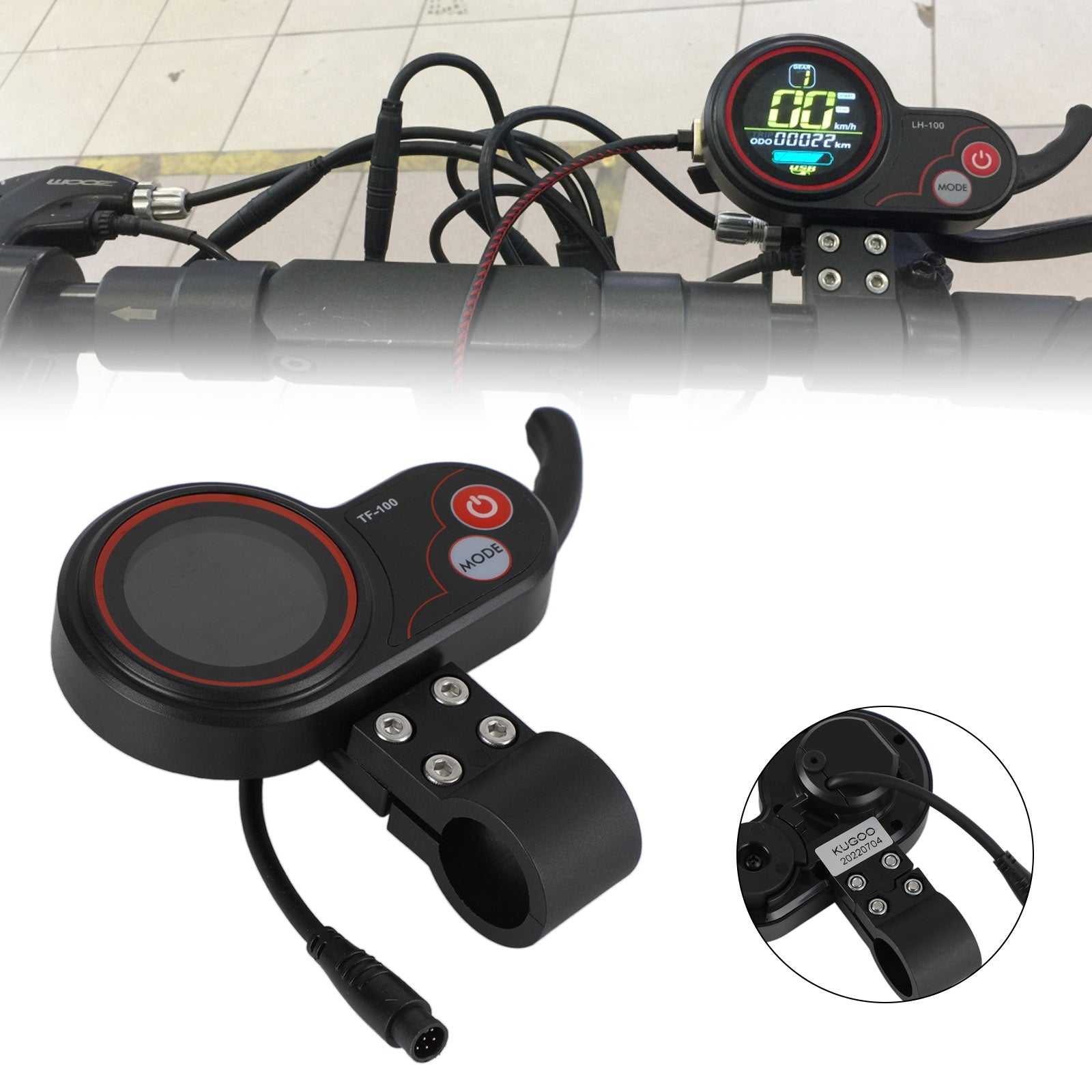 Elektroroller TF-100 48V 20A Display Tachometer Passend für Kugoo m4/M4 Pro
