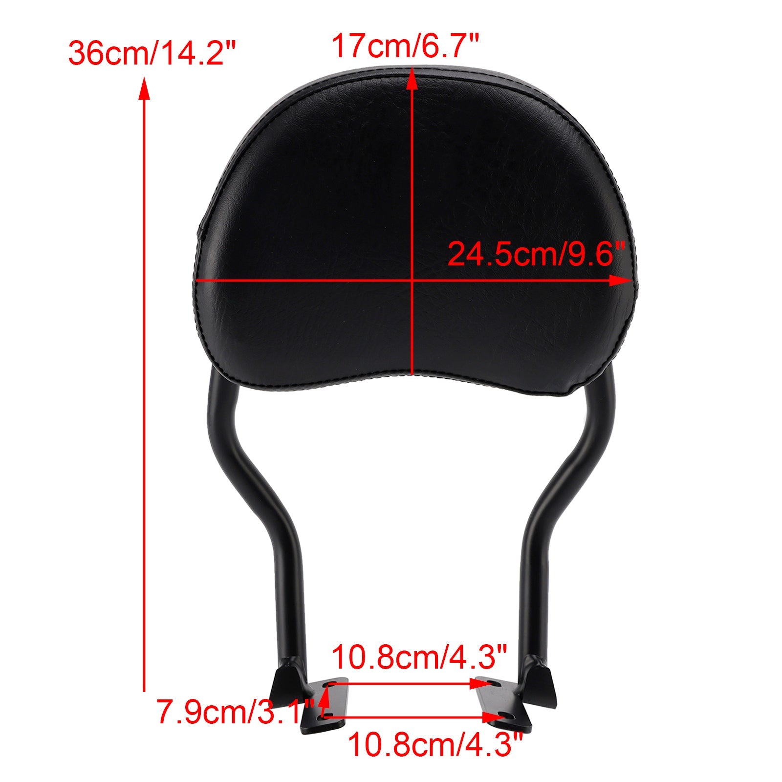 Dossier passager Sissy Bar pour side-car Royal Alloy GP250 (à partir de 2023)