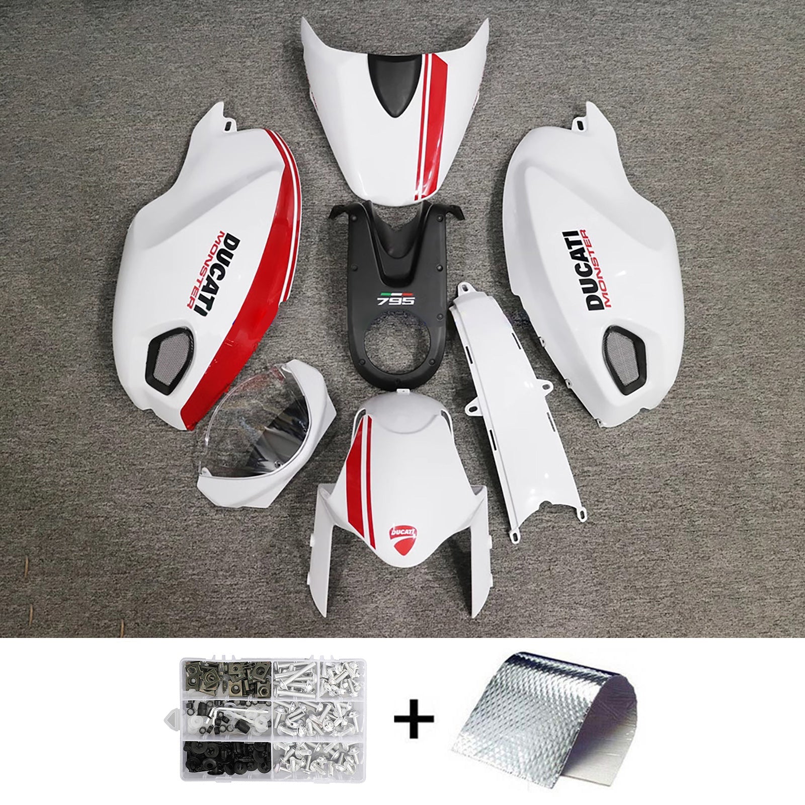 Ducati Monster 696,796 1100 S Kit de carenado de inyección cada año