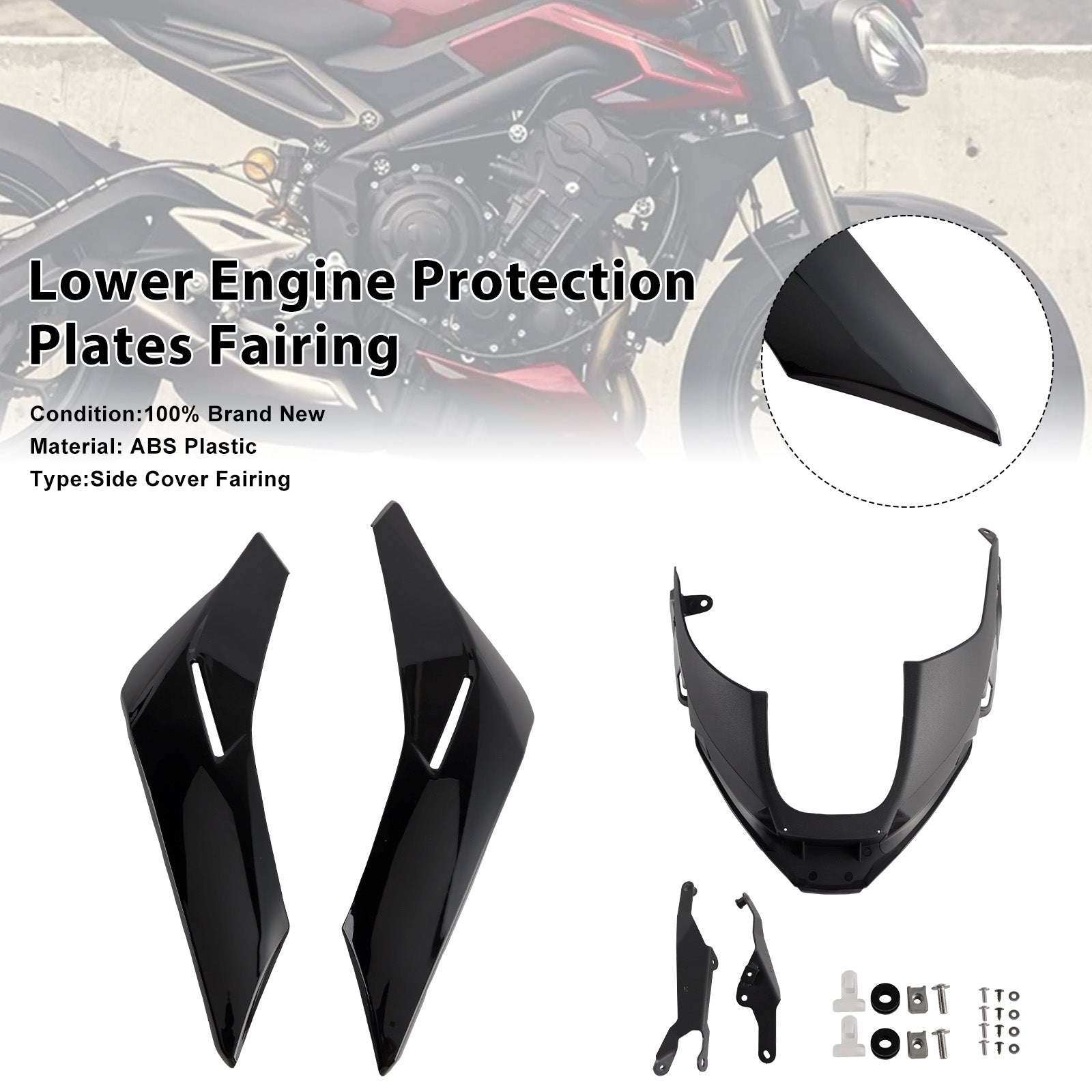 Carénage de protection de bas de caisse pour moteur Street Triple 765 R/RS 2023-2025