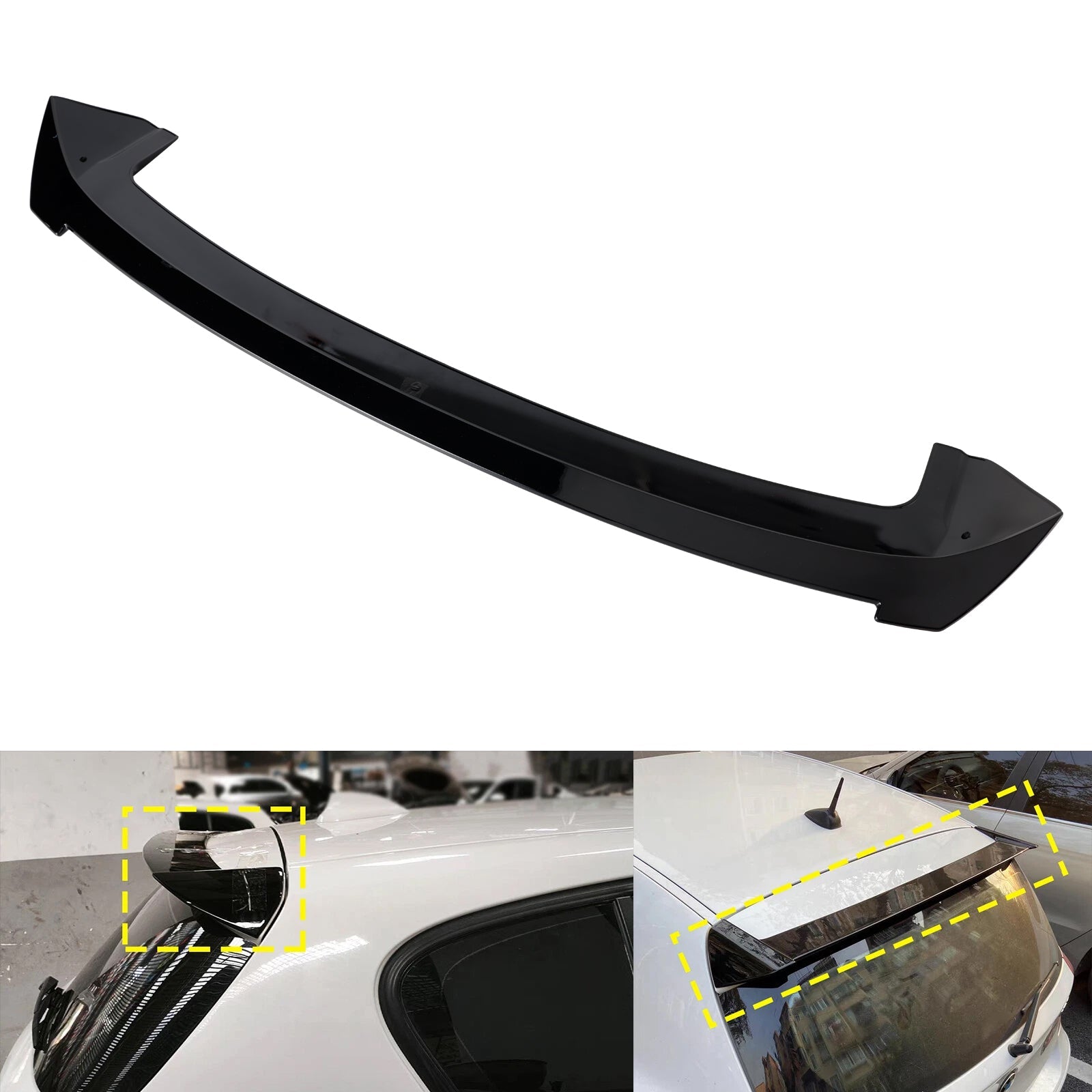Spoiler de techo trasero negro brillo para bmw serie 1 E81 E87 2004-2011