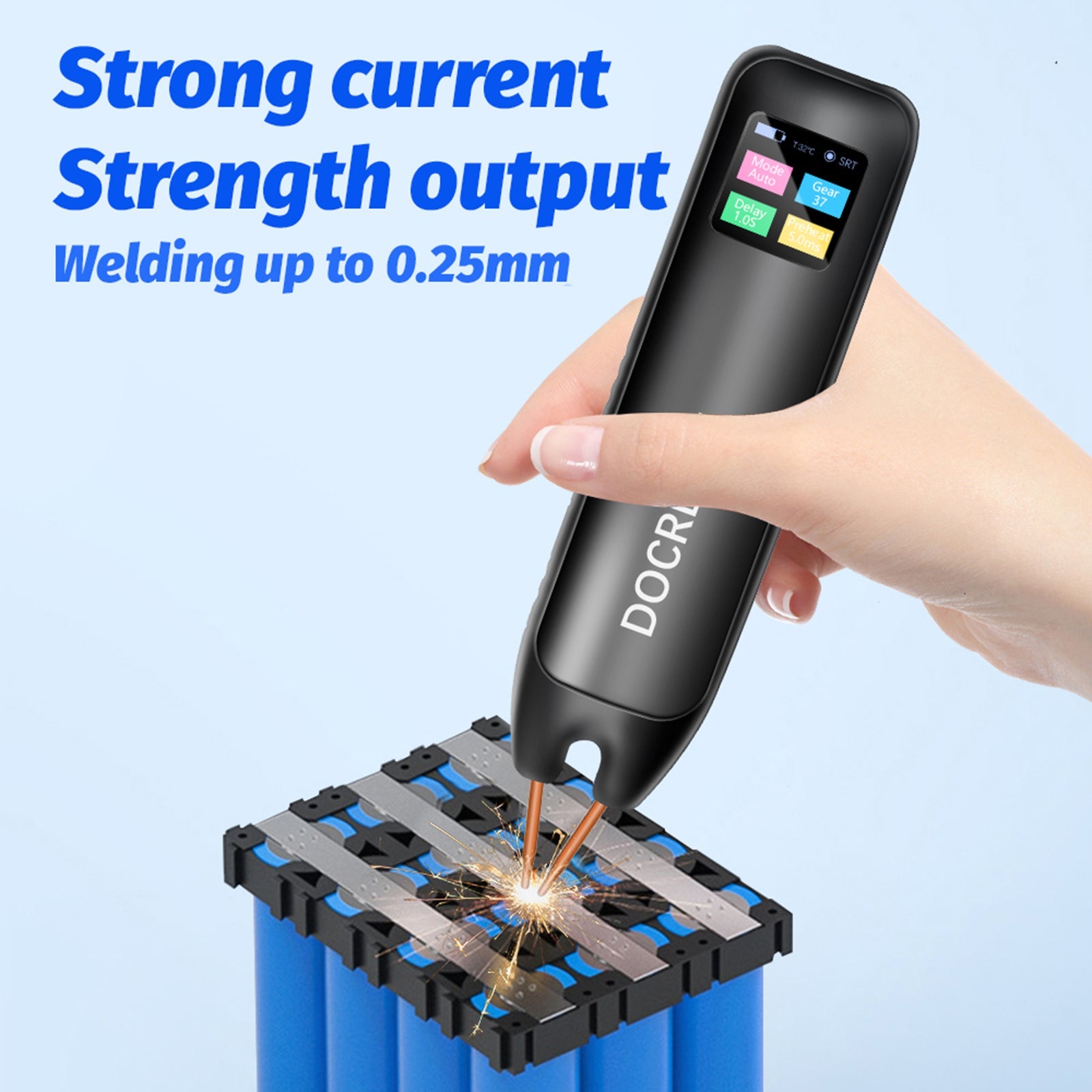 Mini saldatore per punti portatili per montare te stesso, strumento di saldatura a batteria a 99 velocità regolabili