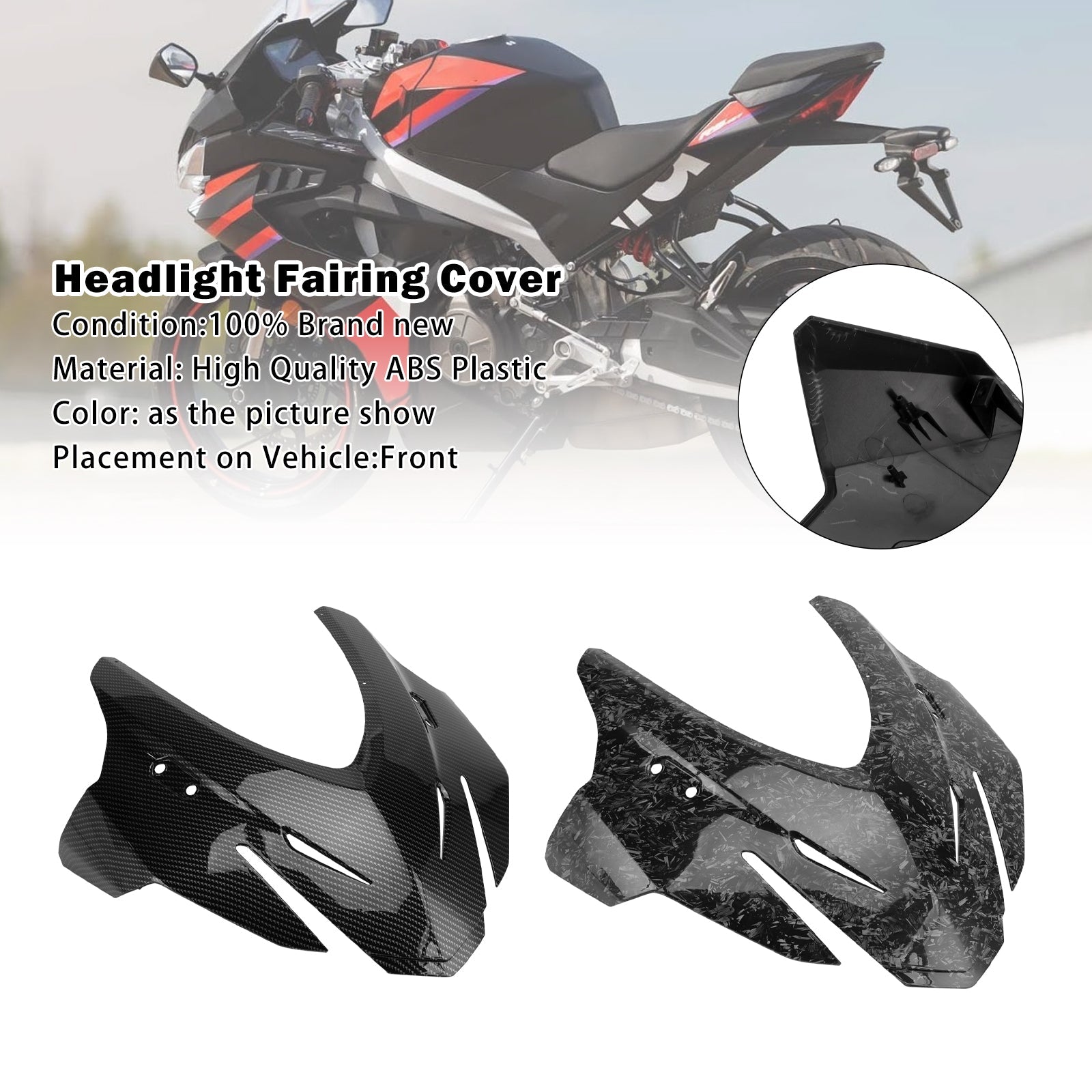 Couvercle de carénage de phare et de pare-brise pour Aprilia RS457 RS 457 2024-2025