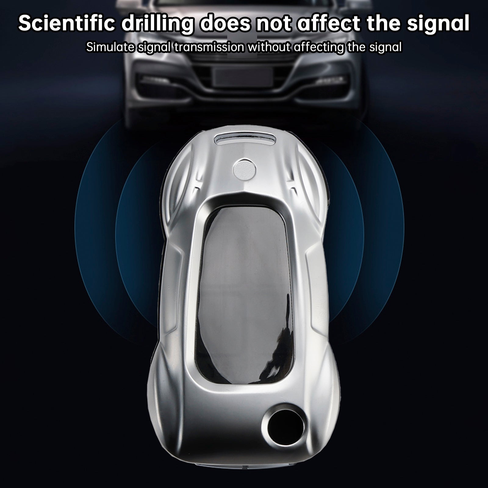 Srebrna skórzana obudowa kluczyka ze stopu cynku do Audi A1 A3 S3