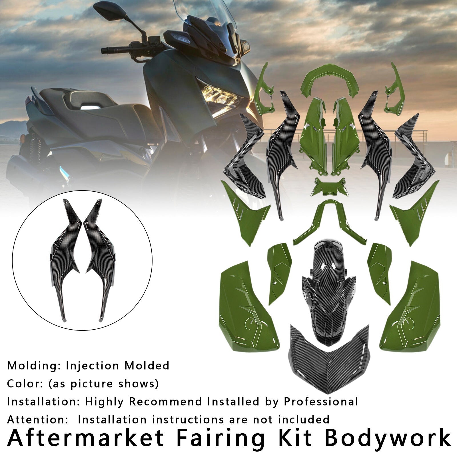 Kitting and Bodywork Kit inyectado para Yamaha X-Max 300 XMAX 2023-2024