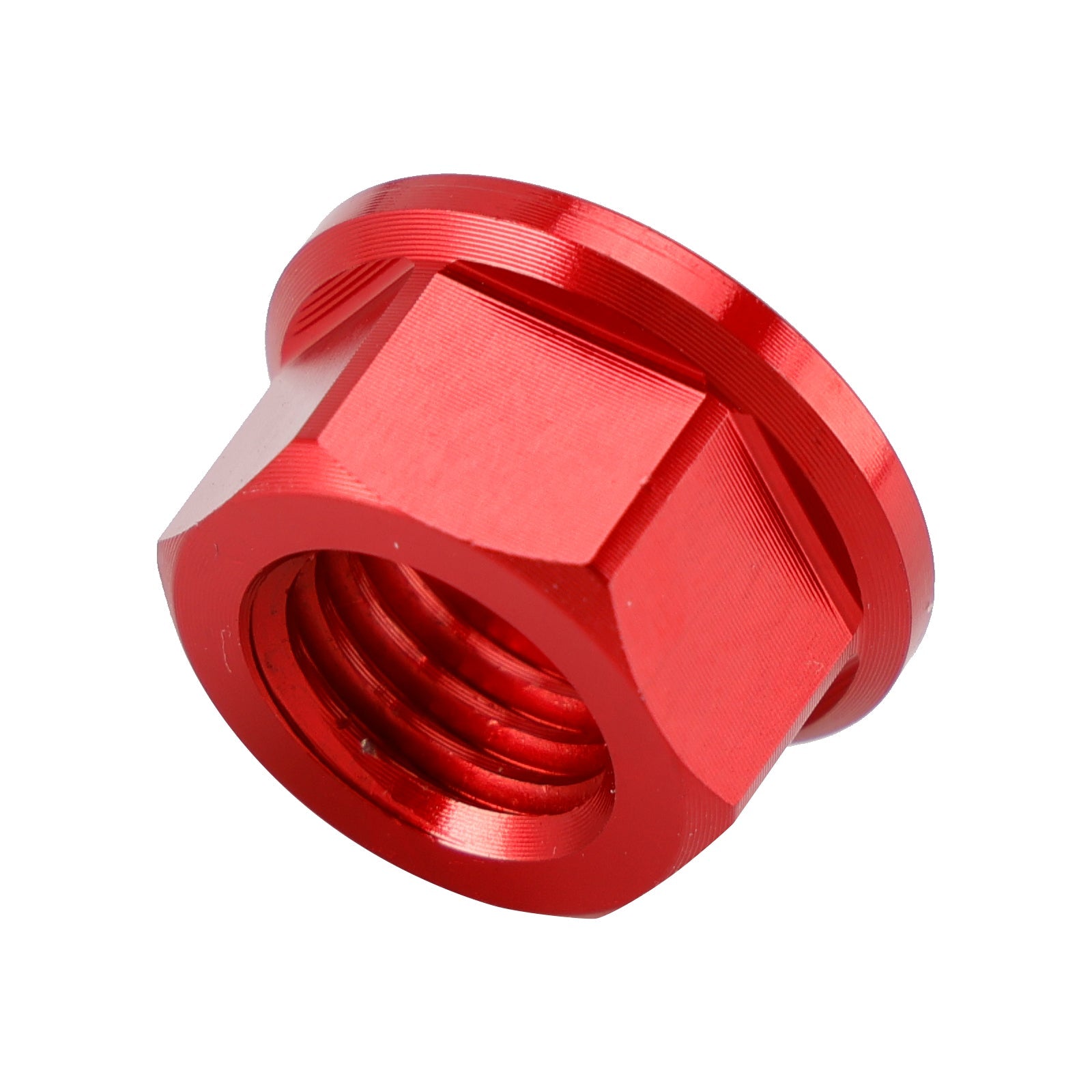 6 tuercas de brida de piñón trasero de aluminio M10 x 1,5 mm, color rojo para motocicleta