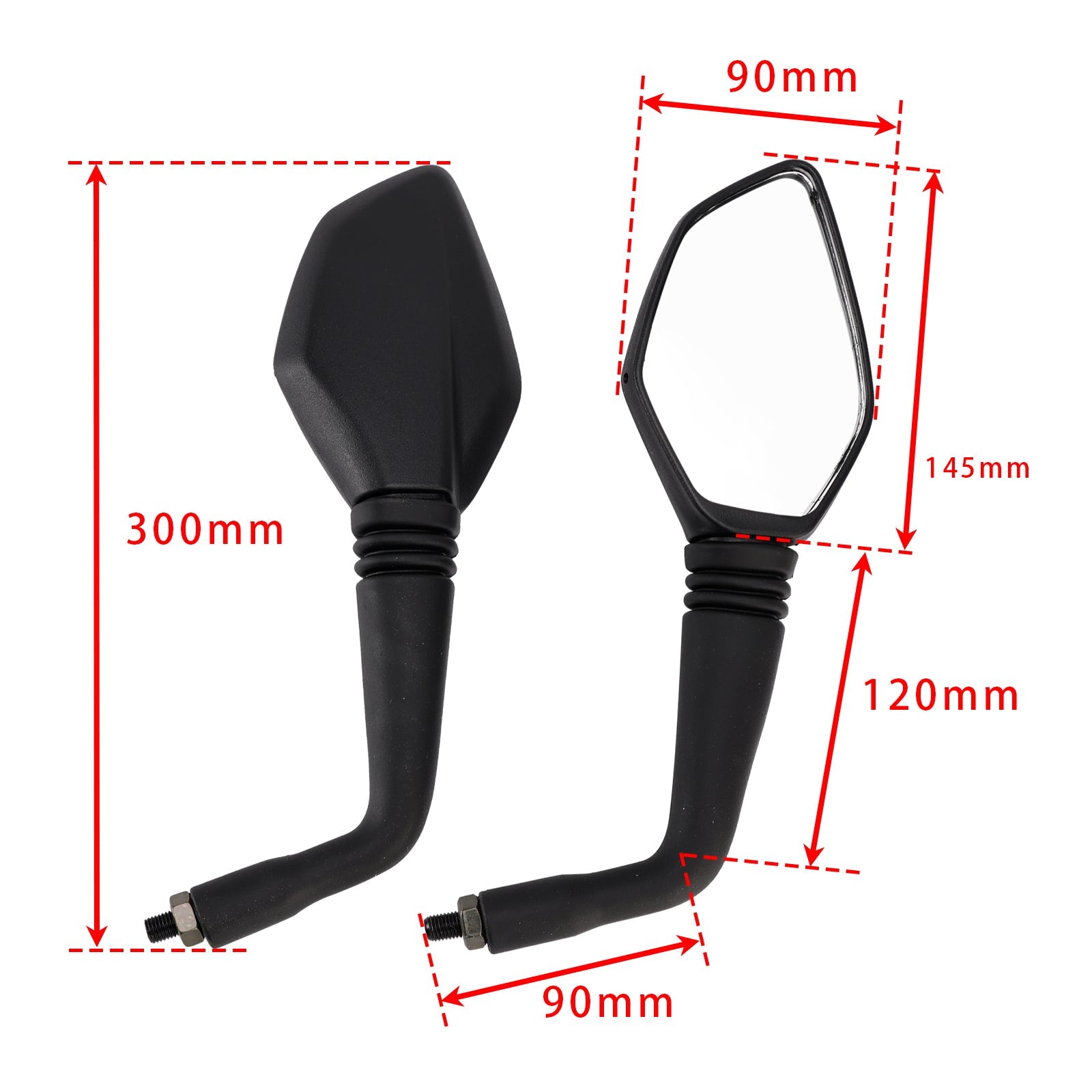 Links en rechts achteruitkijkspiegelmontage voor Duke 125 200 250 390 Adventure 390 2011-2025