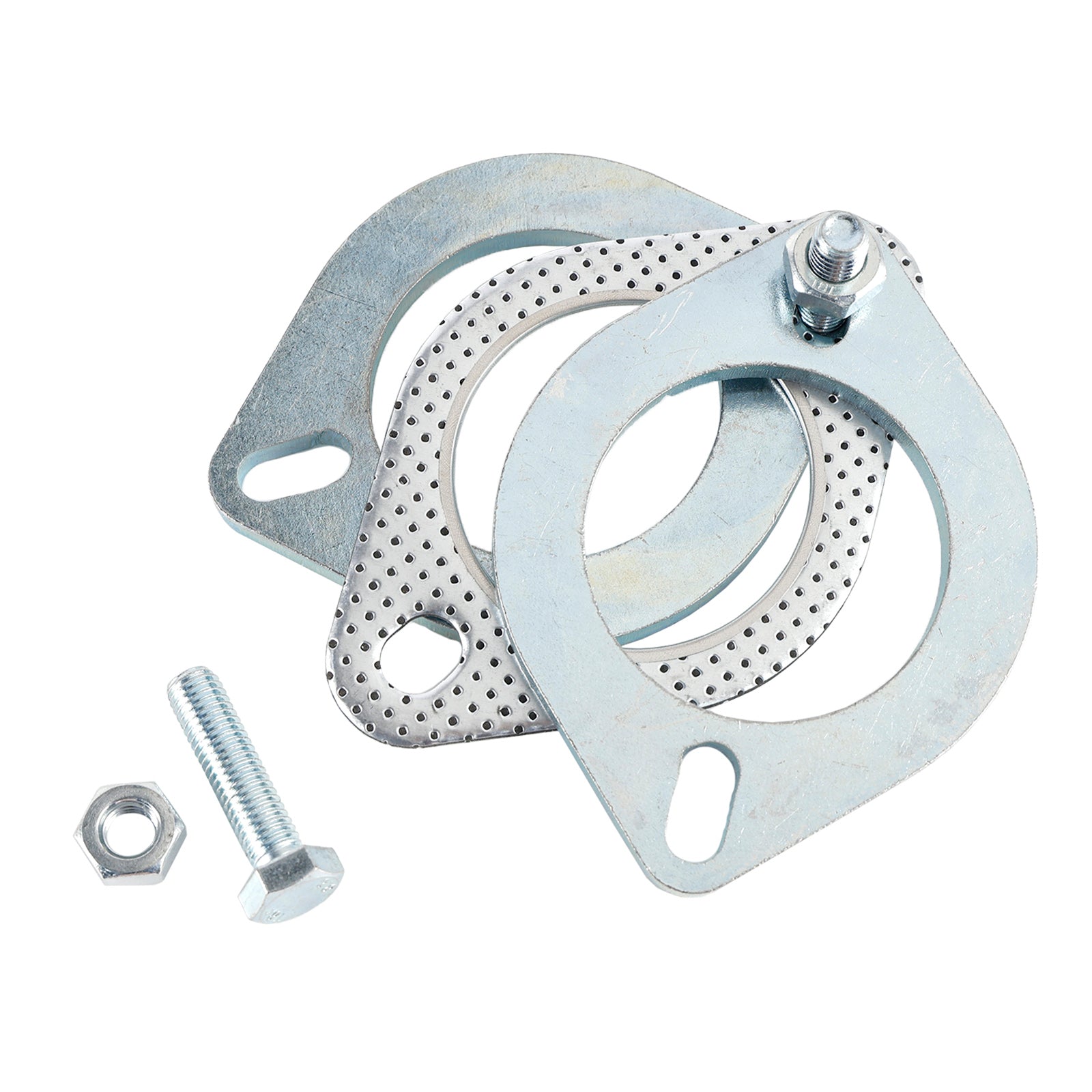 2 brides en acier 2,5"" pouces 64 mm pour joint de réparation d'échappement de tuyau et boulons