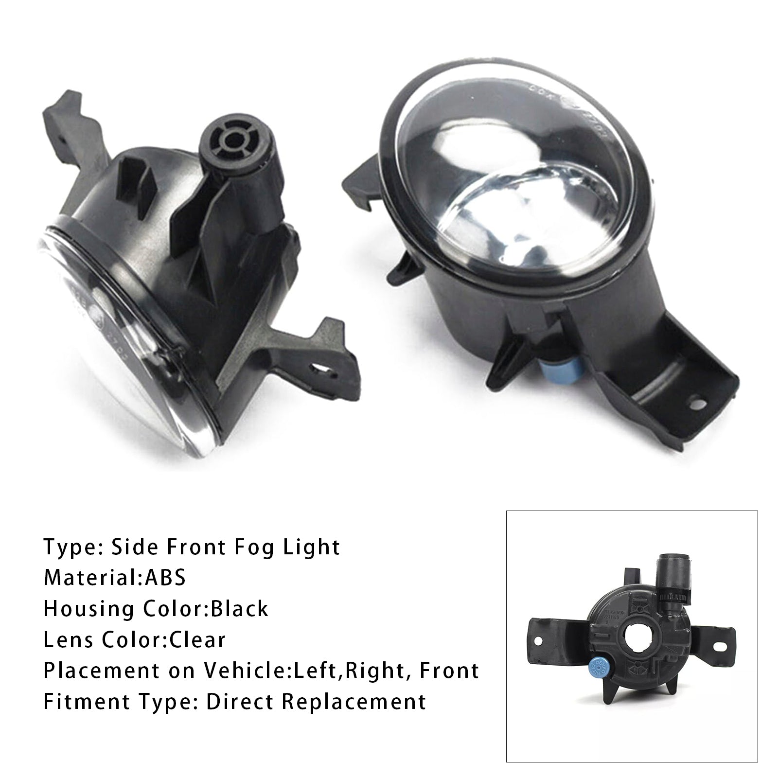 Par de luces antiniebla delantera sin bombillas para BMW X6 E71 E72 2008-2011 63177187631