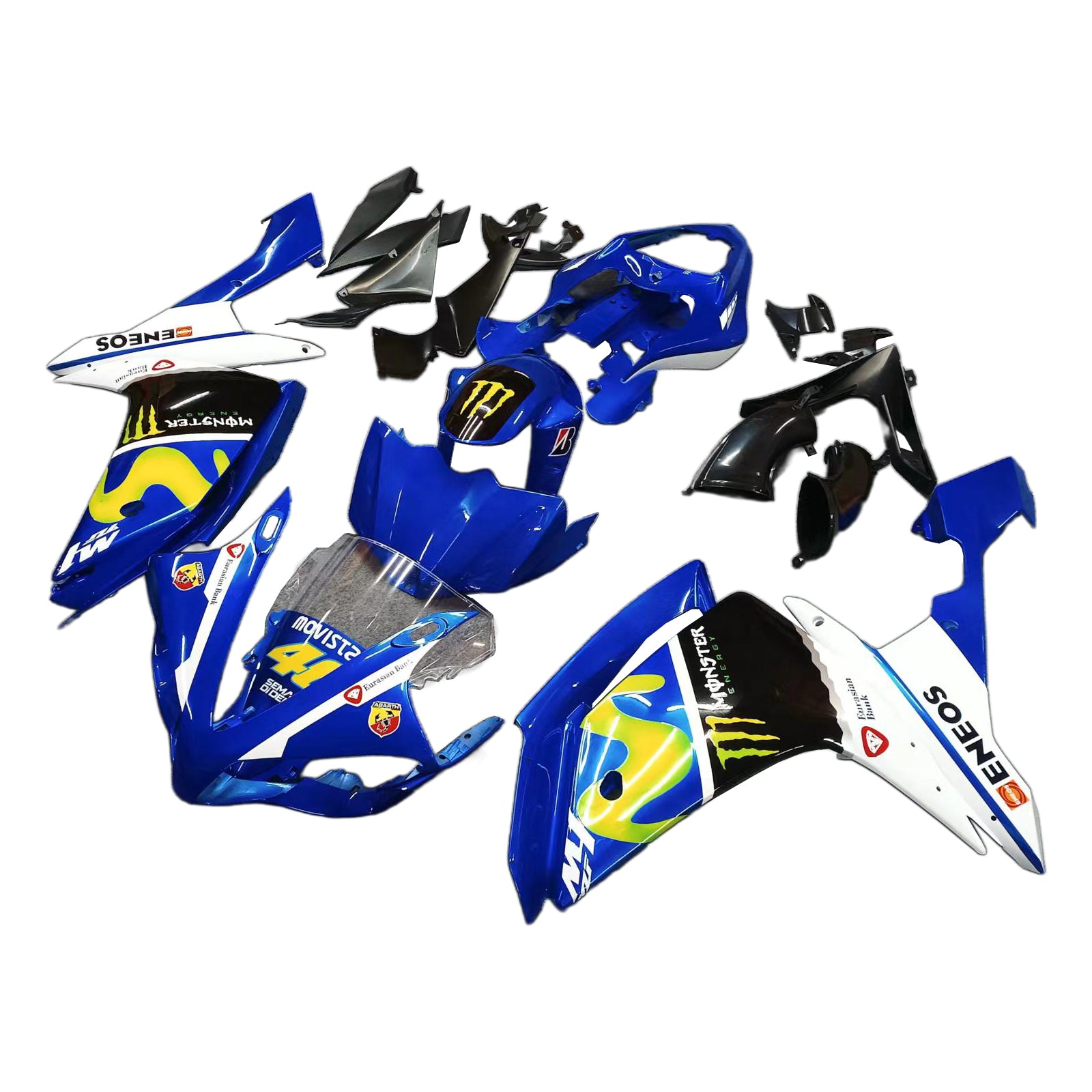 Injektiotapapakkaus Konttien muovinen abs sopii Yamaha YZF-R1 2007-2008