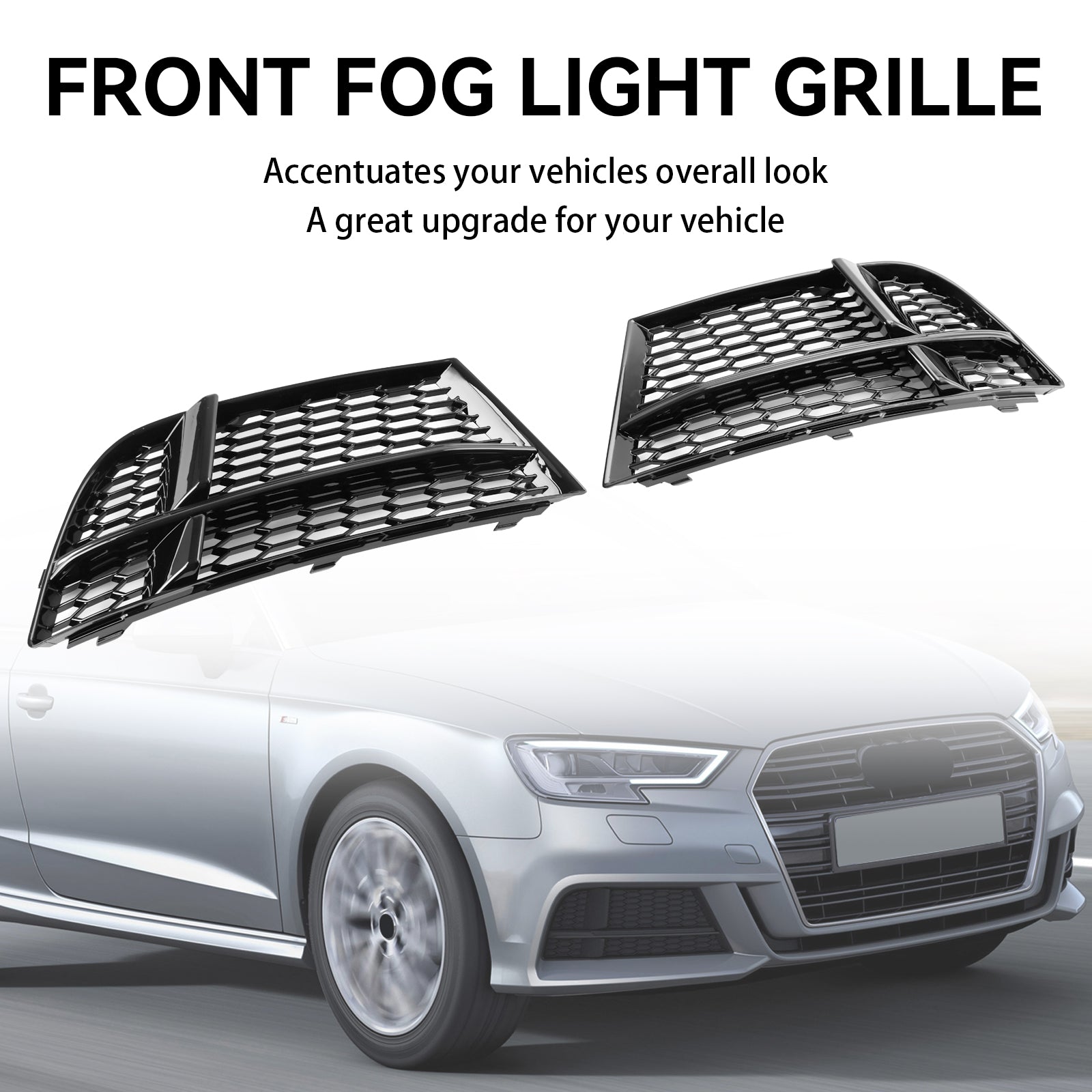 2017-2019 AUDI A3 8V S-LINE SEDAN / SPORTBACK / CONVERTIBLE S3 Couvercle de phare antibrouillard avant Grille de calandre