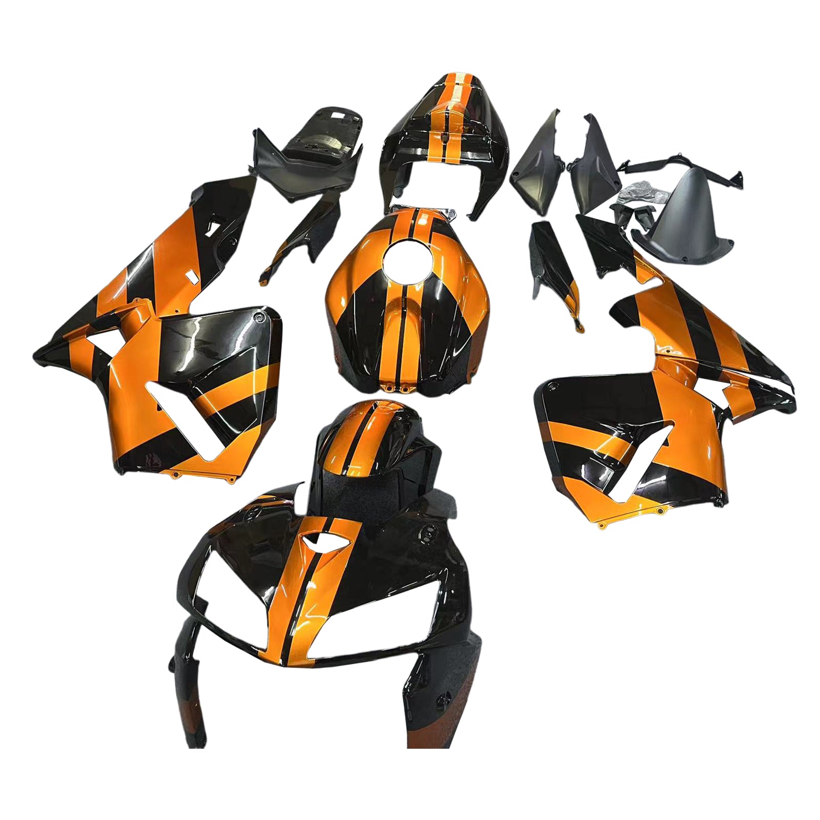 Kit per carenatura ad iniezione di carrozzeria disciplinata ABS per Honda CBR600RR 2005 2006 F5 Oro rosso
