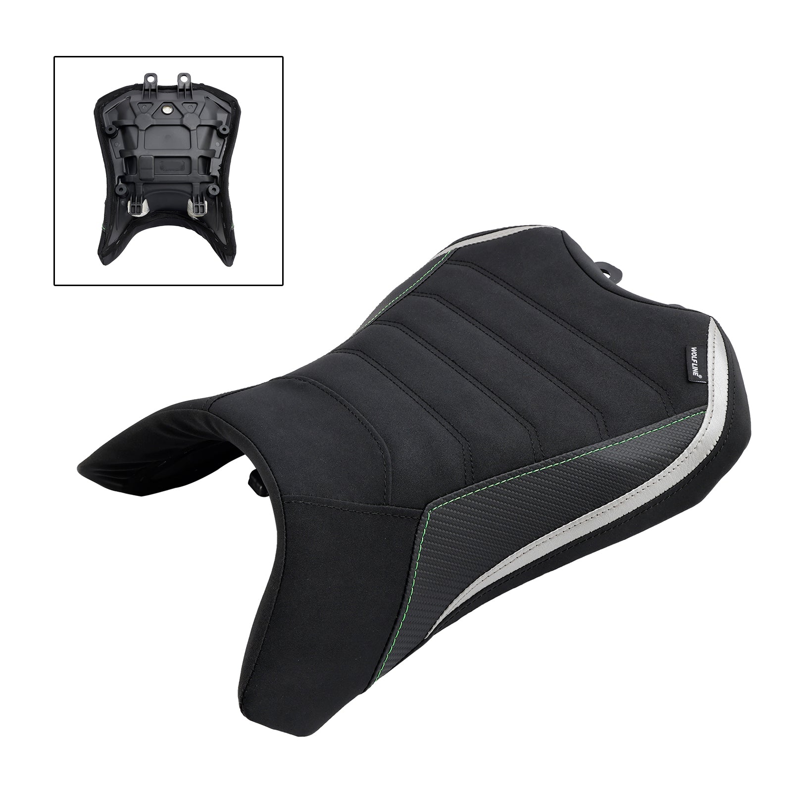 Coussin de siège conducteur avant Raider 2022-2023 en polyuréthane noir pour Kawasaki Ninja 1000SX
