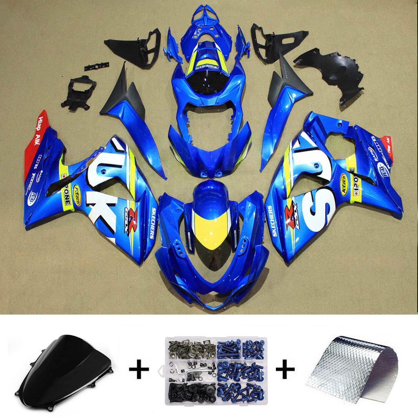 Komplet oklepa z vbrizgano ABS plastiko za Suzuki GSXR1000 2009-2016 K9