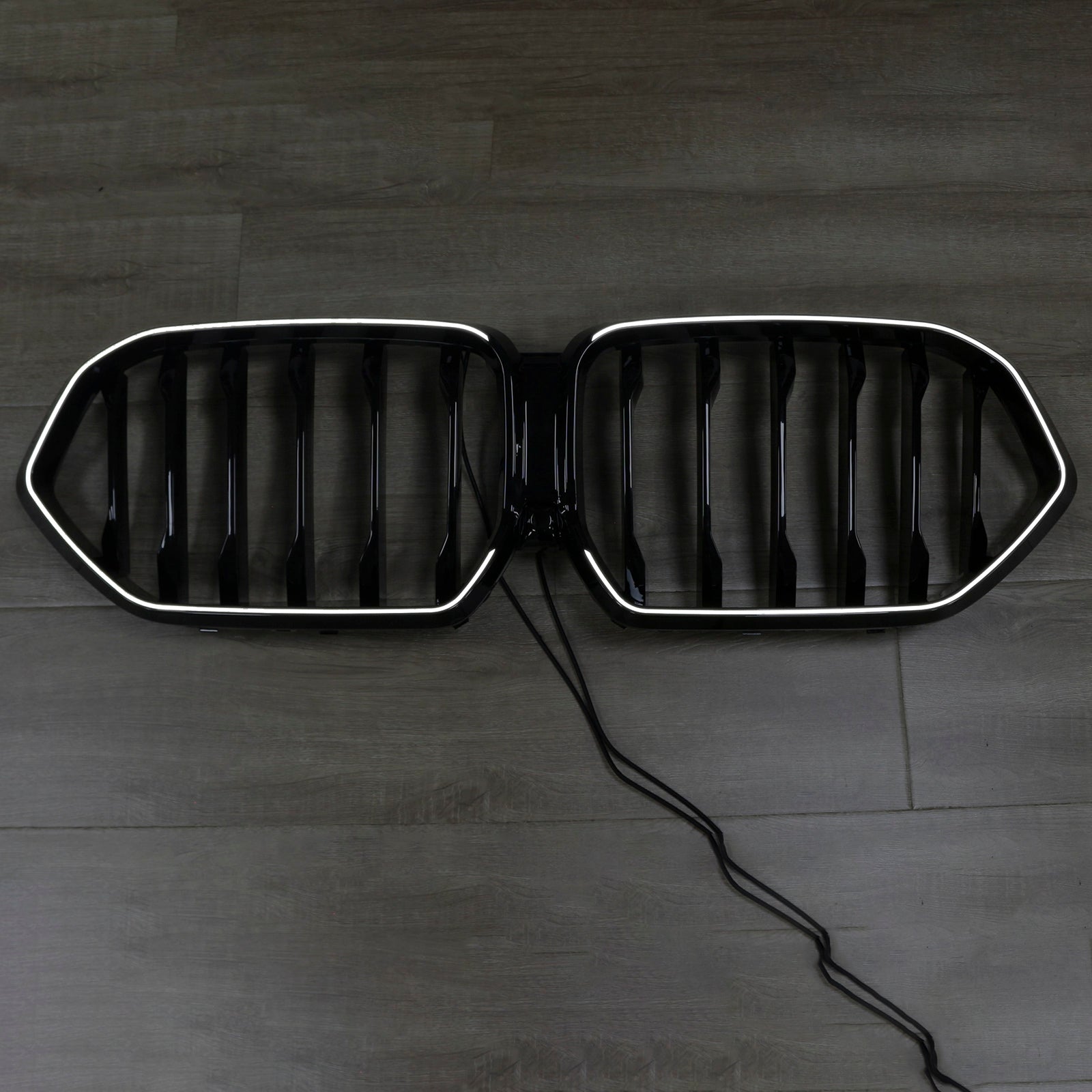 Grille de pare-chocs avant noire pour BMW X6 G06 M60i 2023-2025 avec trou pour caméra