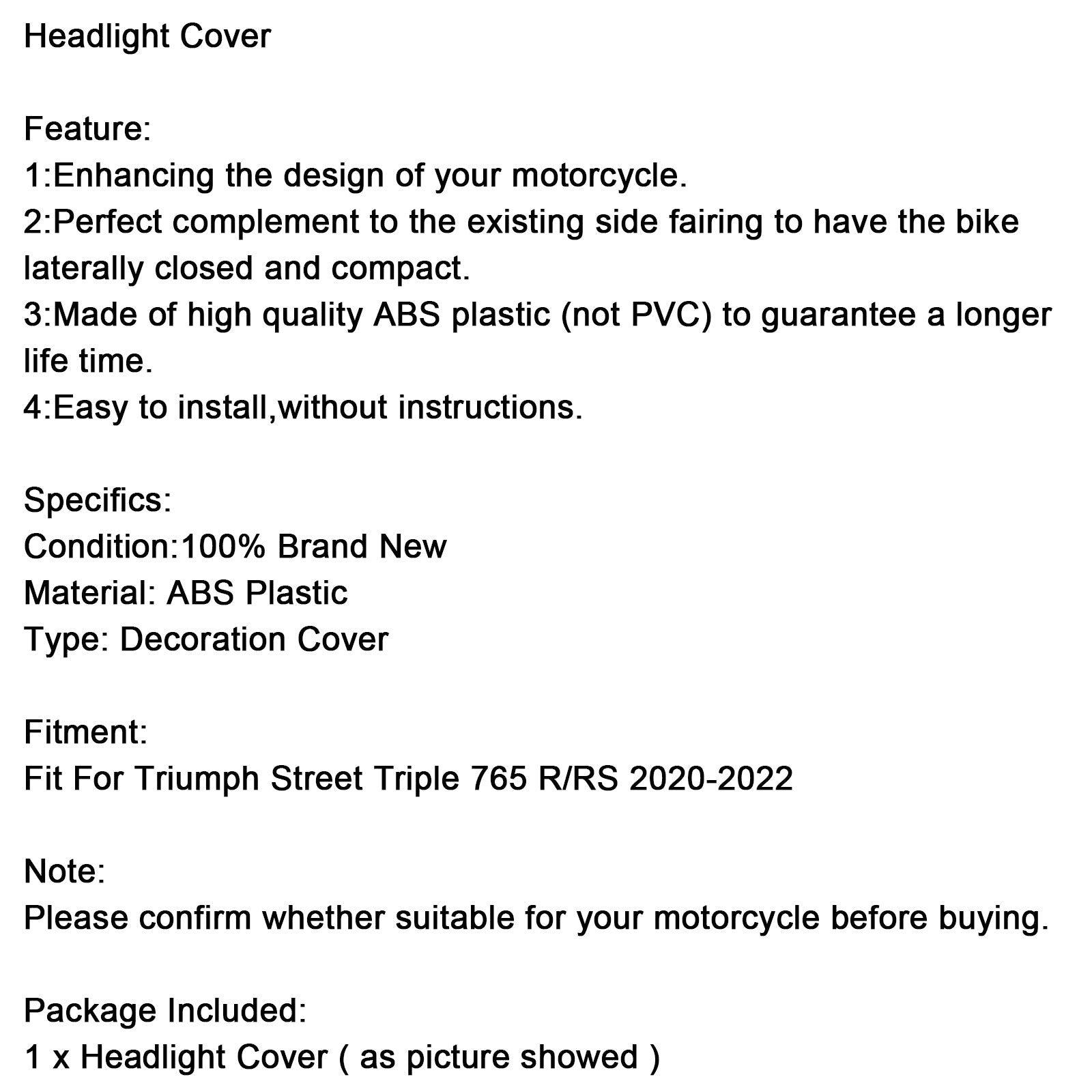 Cupolino anteriore per Street Triple 765 R/RS 2020-2022