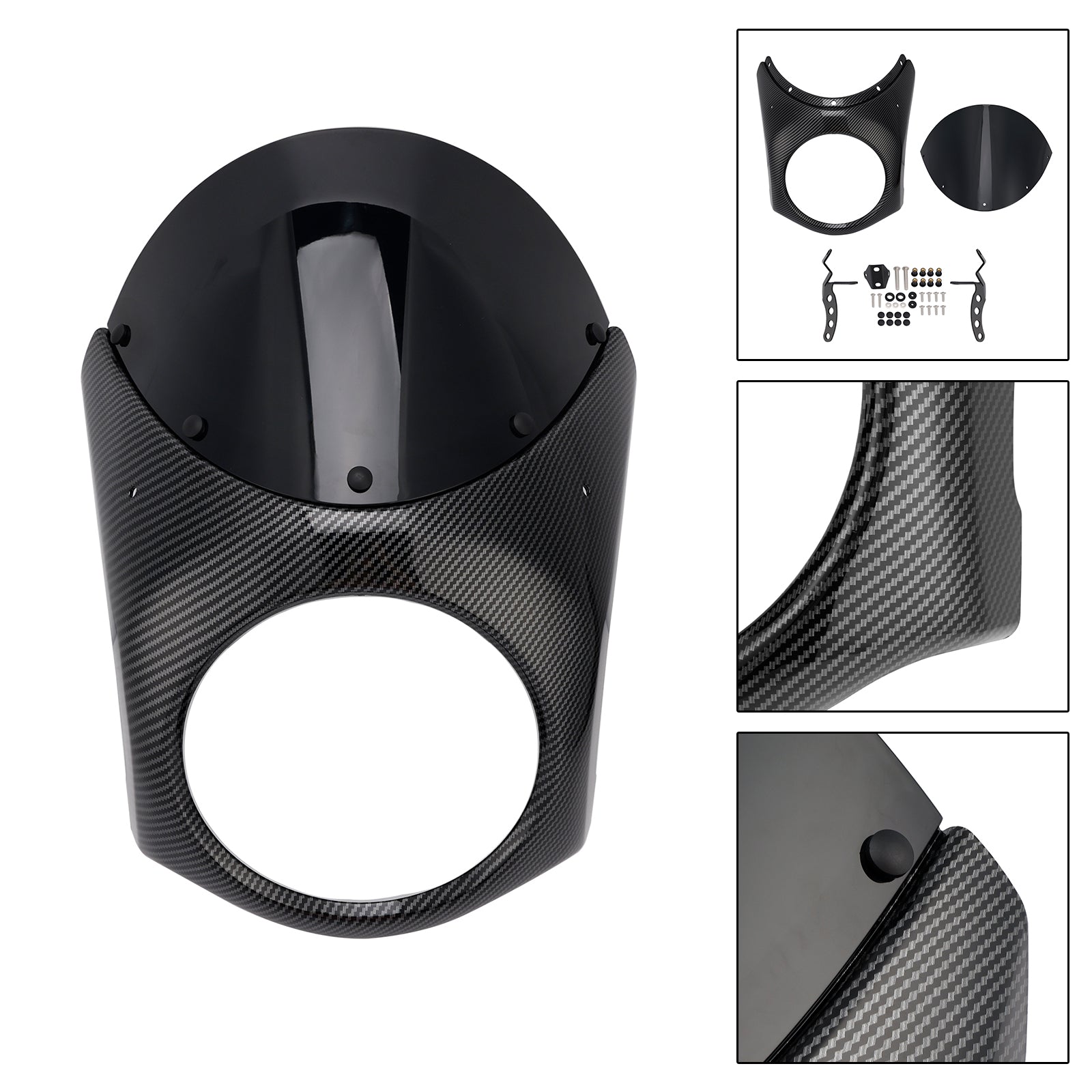 Fiera del parabrezza del faro per eliminatori Kawasaki 500 2024-2025