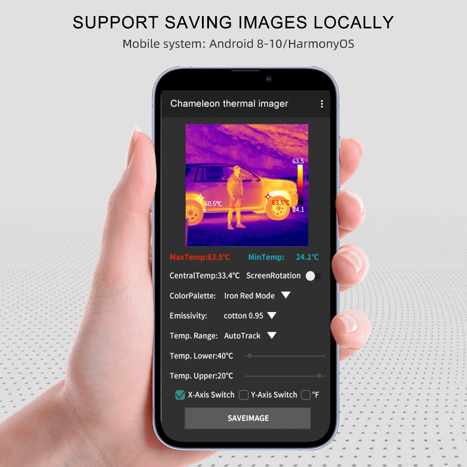 Termocamera USB Type-C per telefoni cellulari Android Funzionalità migliorate