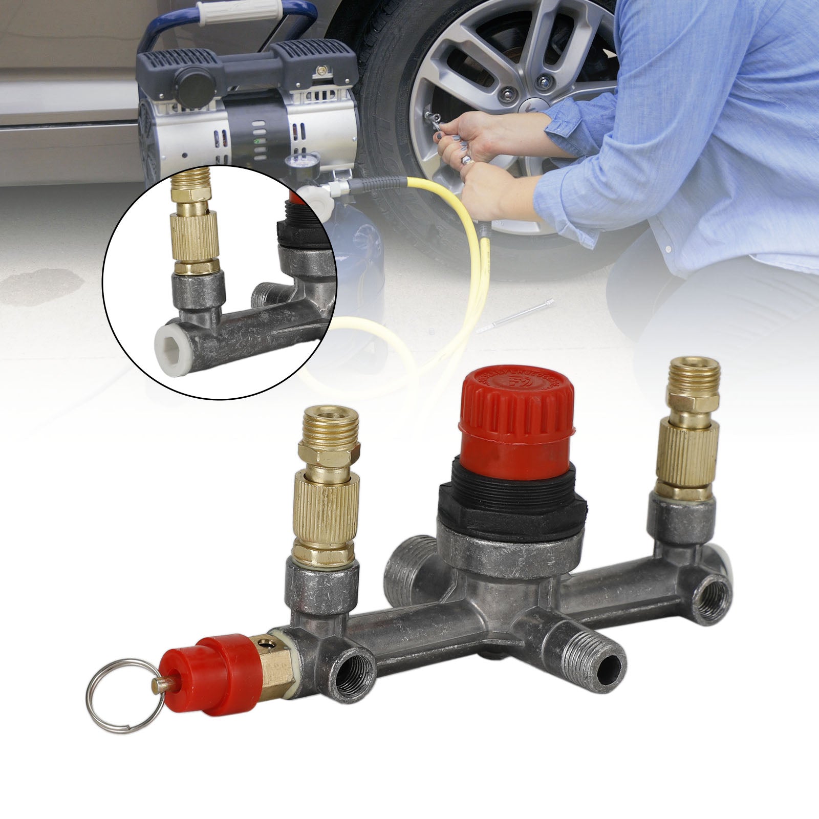 Pièce d'ajustement de jauge de régulateur de collecteur de vanne de commutateur de contrôle de pression de compresseur d'air