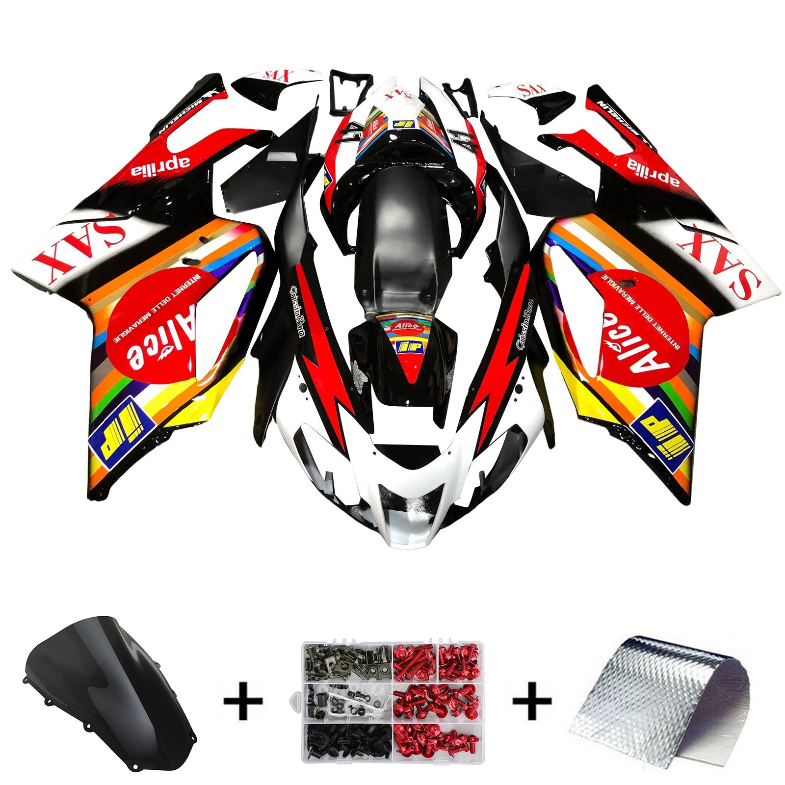 Amotopart Aprilia RSV1000 2003-2006 kunststof kuipwerkset
