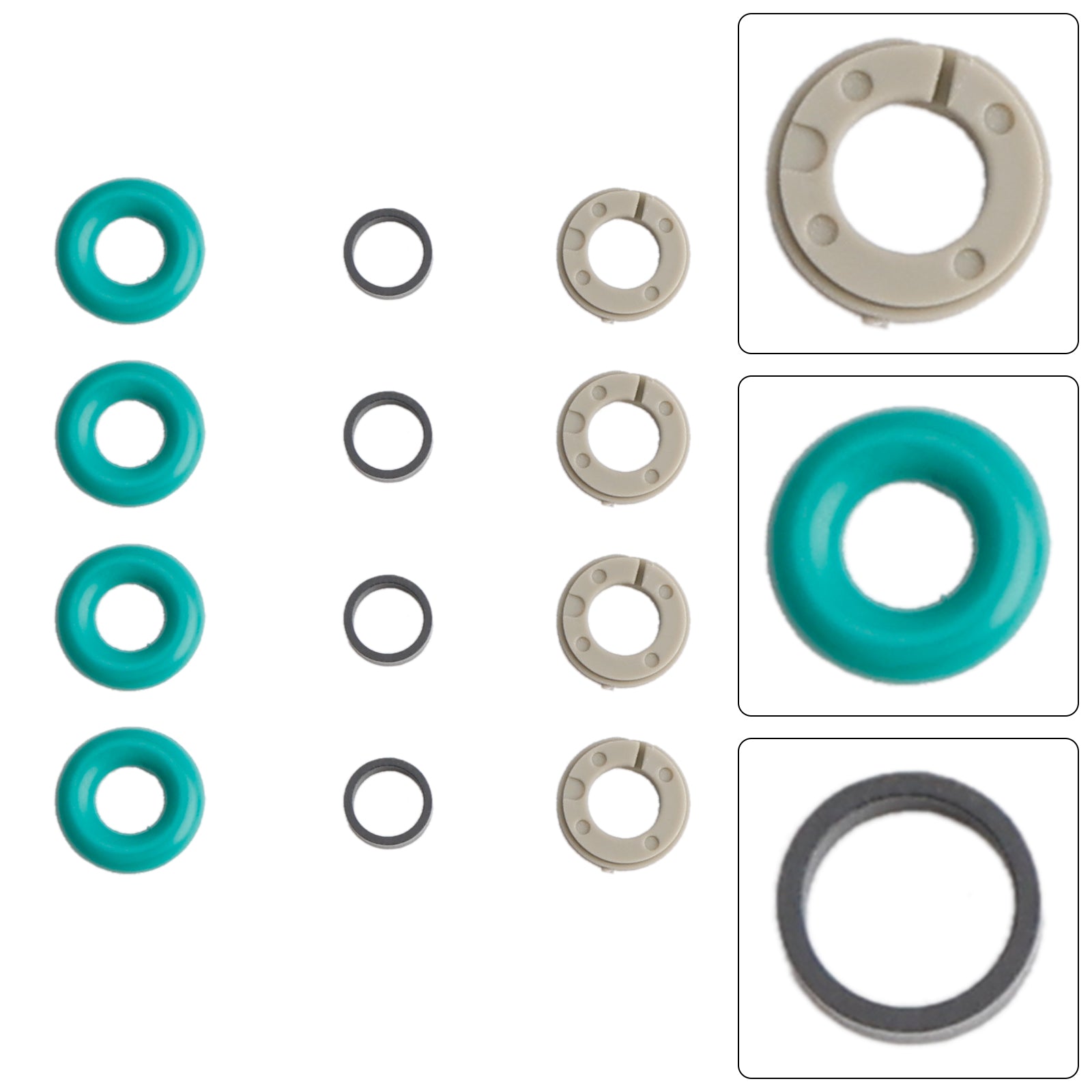 Kit di manutenzione dell'iniettore di carburante a 4 parti O -Ring 0261500354 Compatibile con Audi Fit Skoda 1.2L 1.4L