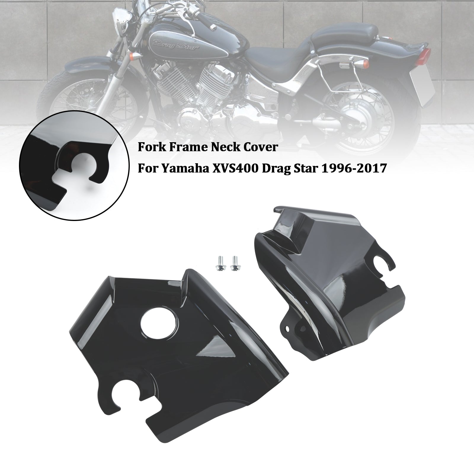 1996-2017 Yamaha XVS400 Drag Star Fourche Cover Cover