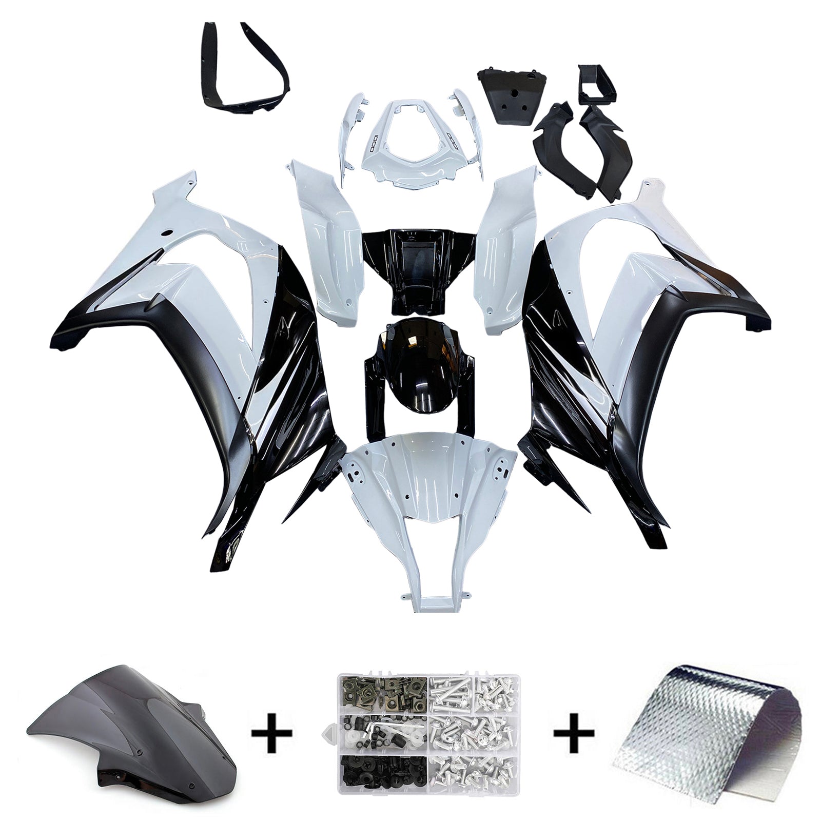Kit de carénage par injection, carrosserie en plastique ABS, compatible avec la Kawasaki ZX10R 2011-2015